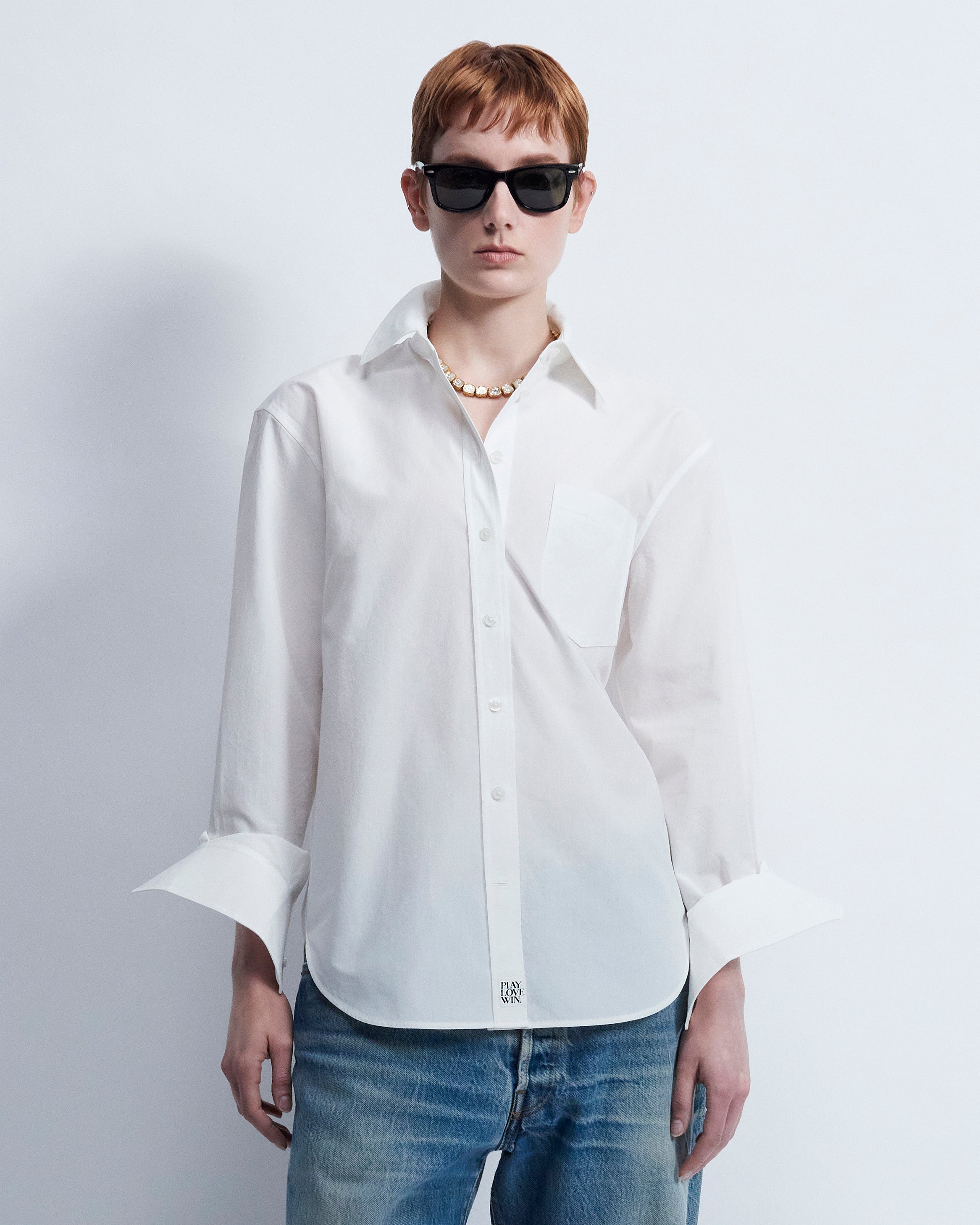 Maria - Breeze Technical Poplin in Porcelain White - view 2