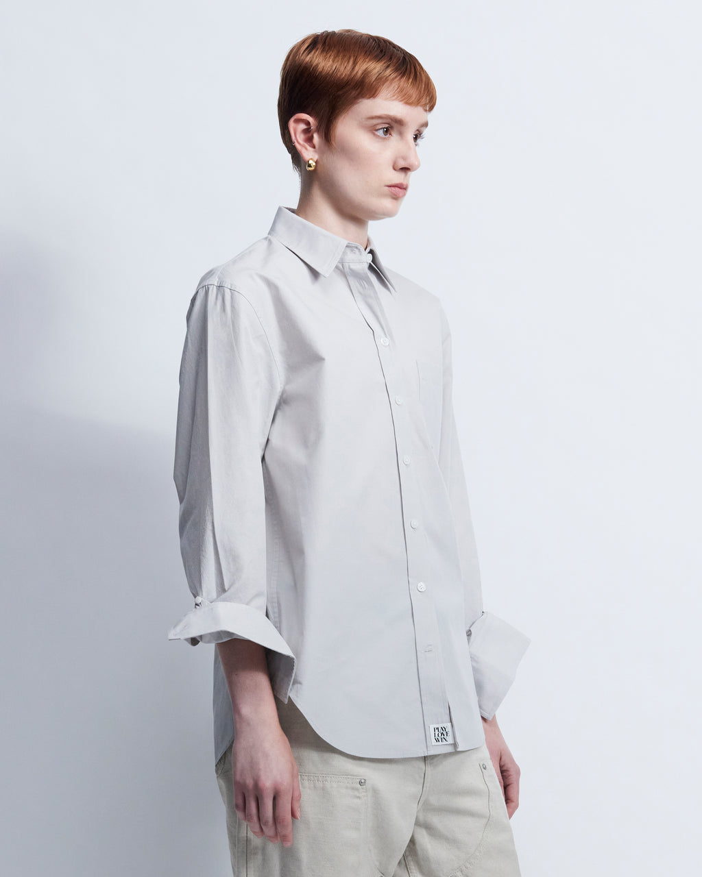 Maria - Breeze Technical Poplin in Fog Grey - view 2