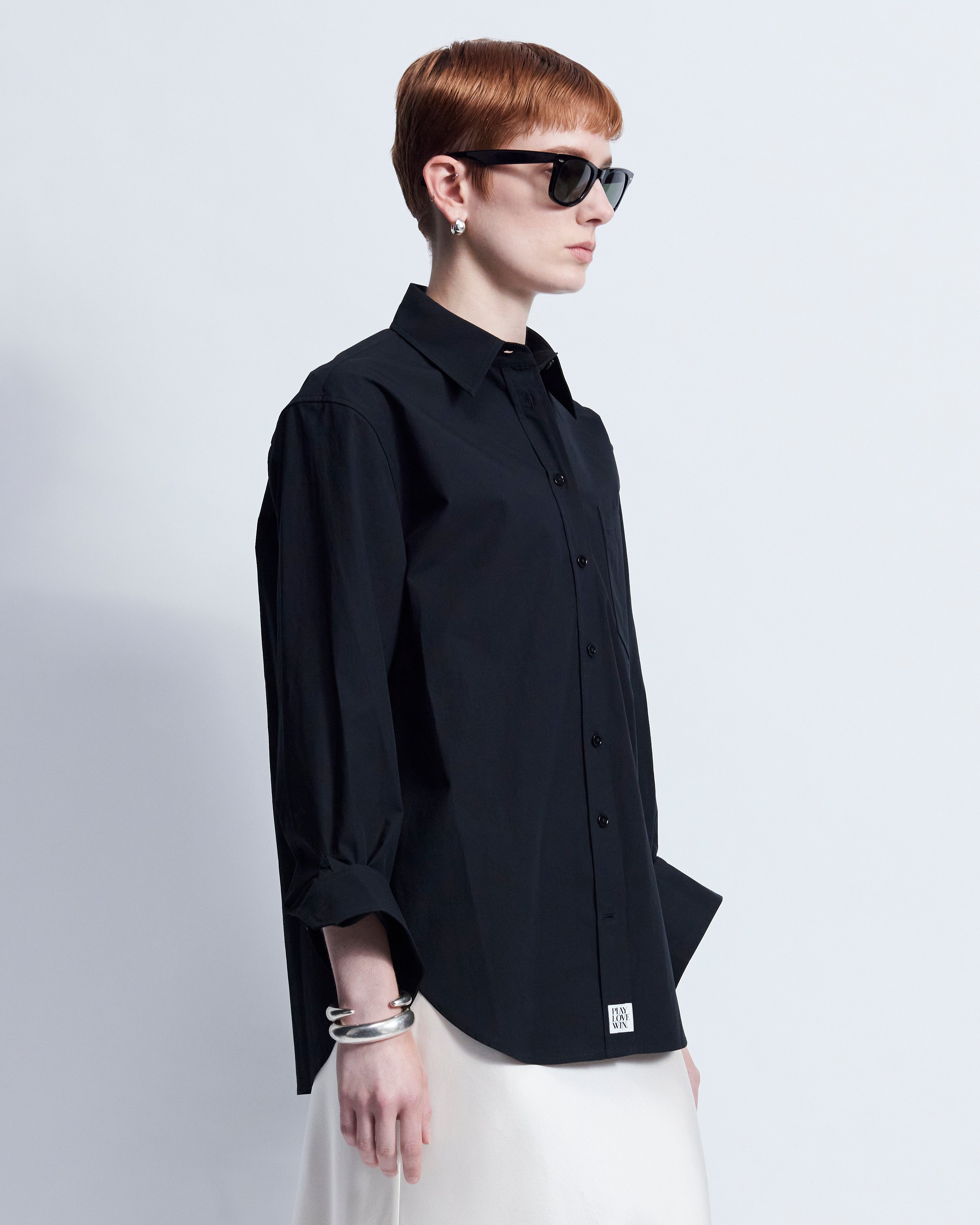 Maria - Cotton Broadcloth in Black - view 2