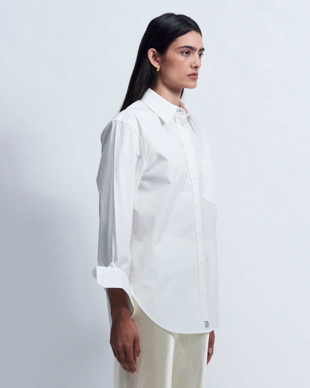 Maria - Cotton Broadcloth in Eggshell White - view 2