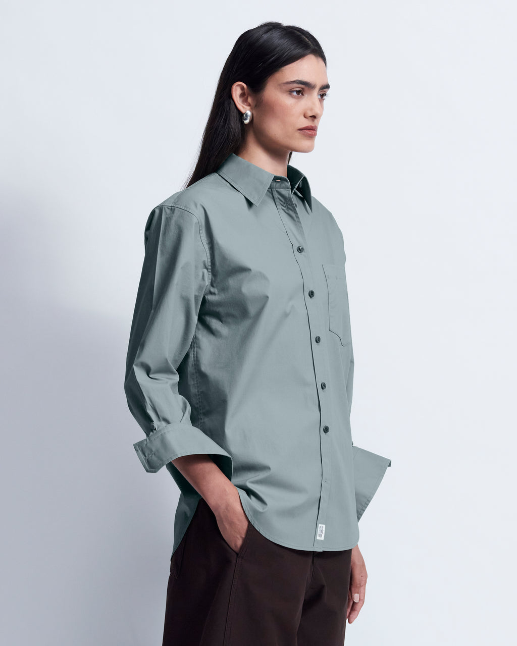 Maria - Cotton Broadcloth in Sage Green - view 2