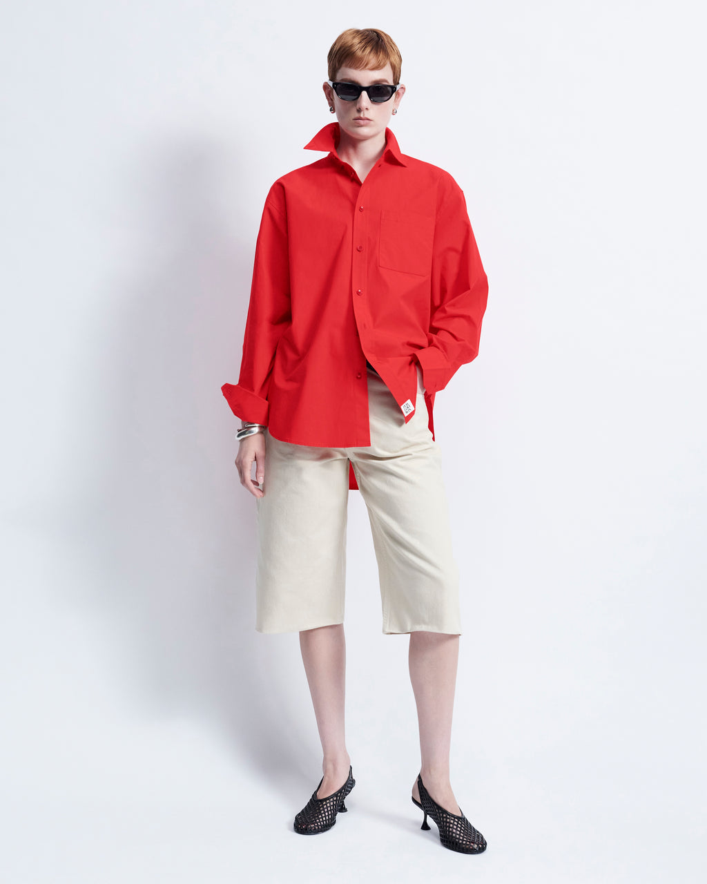 Ruba - Cotton Broadcloth in Cherry Red - view 2