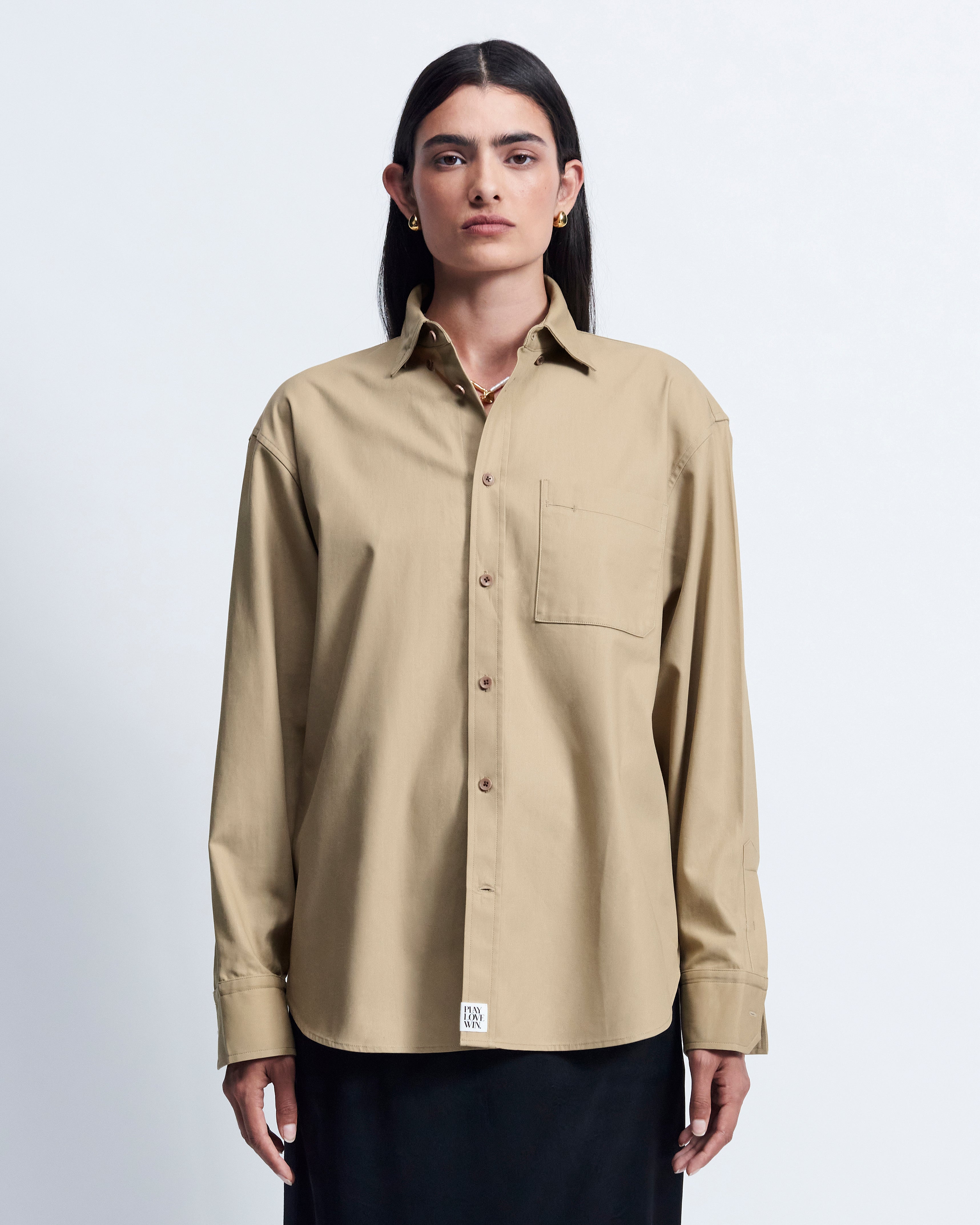 Ruba - High Twist Gabardine in Tan - view 2