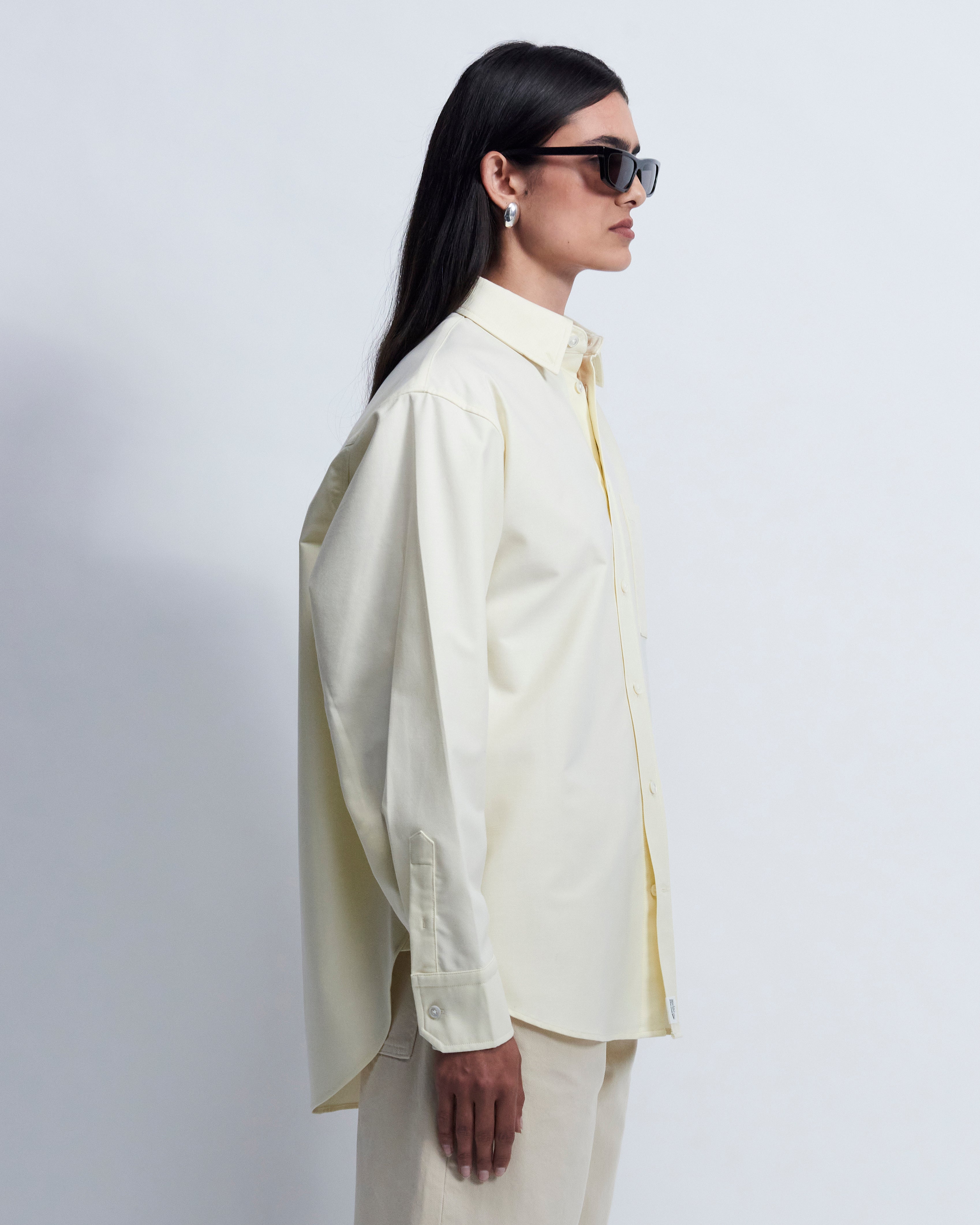 Ruba - High Twist Oxford in Butter Yellow - view 2