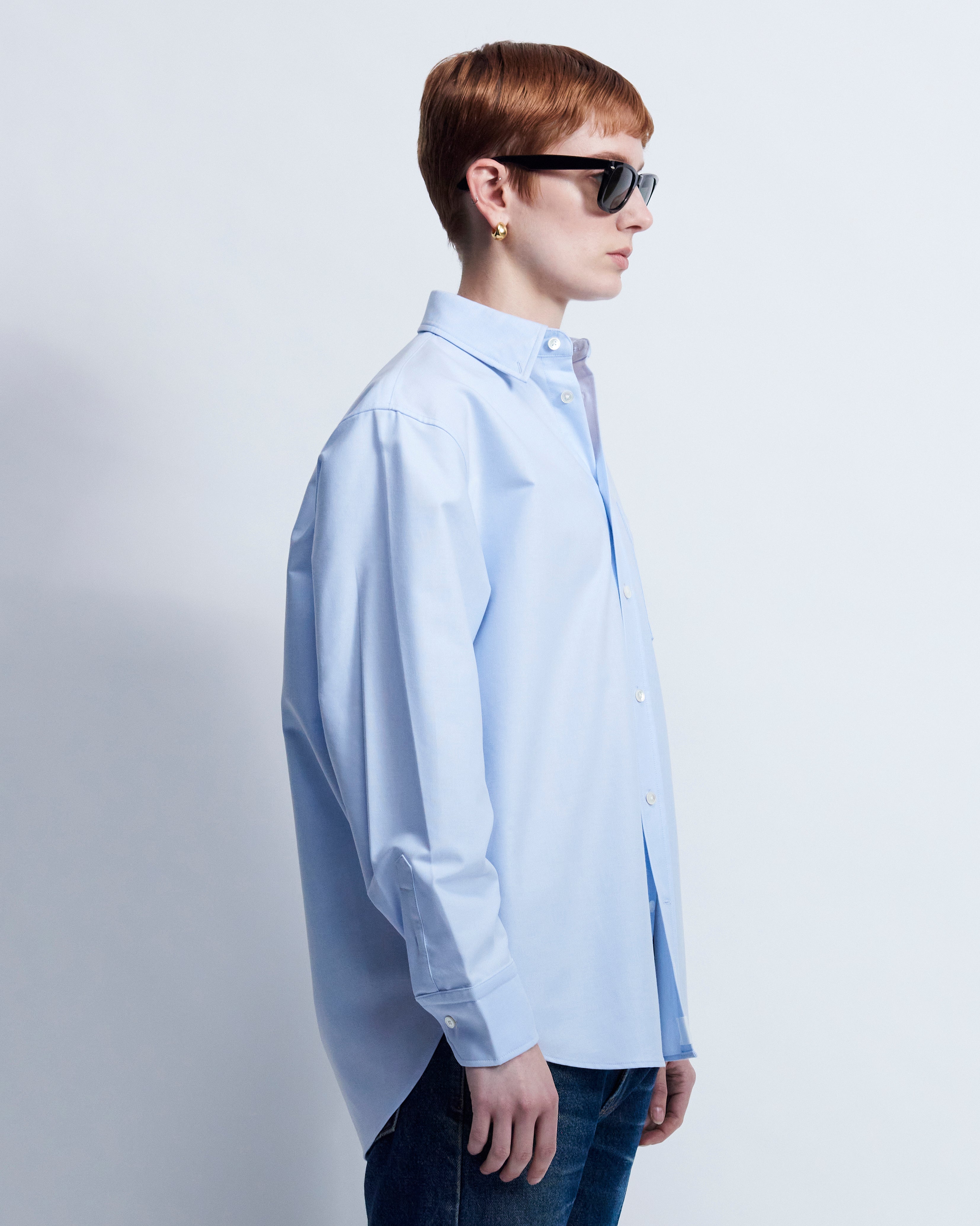 Ruba - High Twist Oxford in Light Blue - view 2