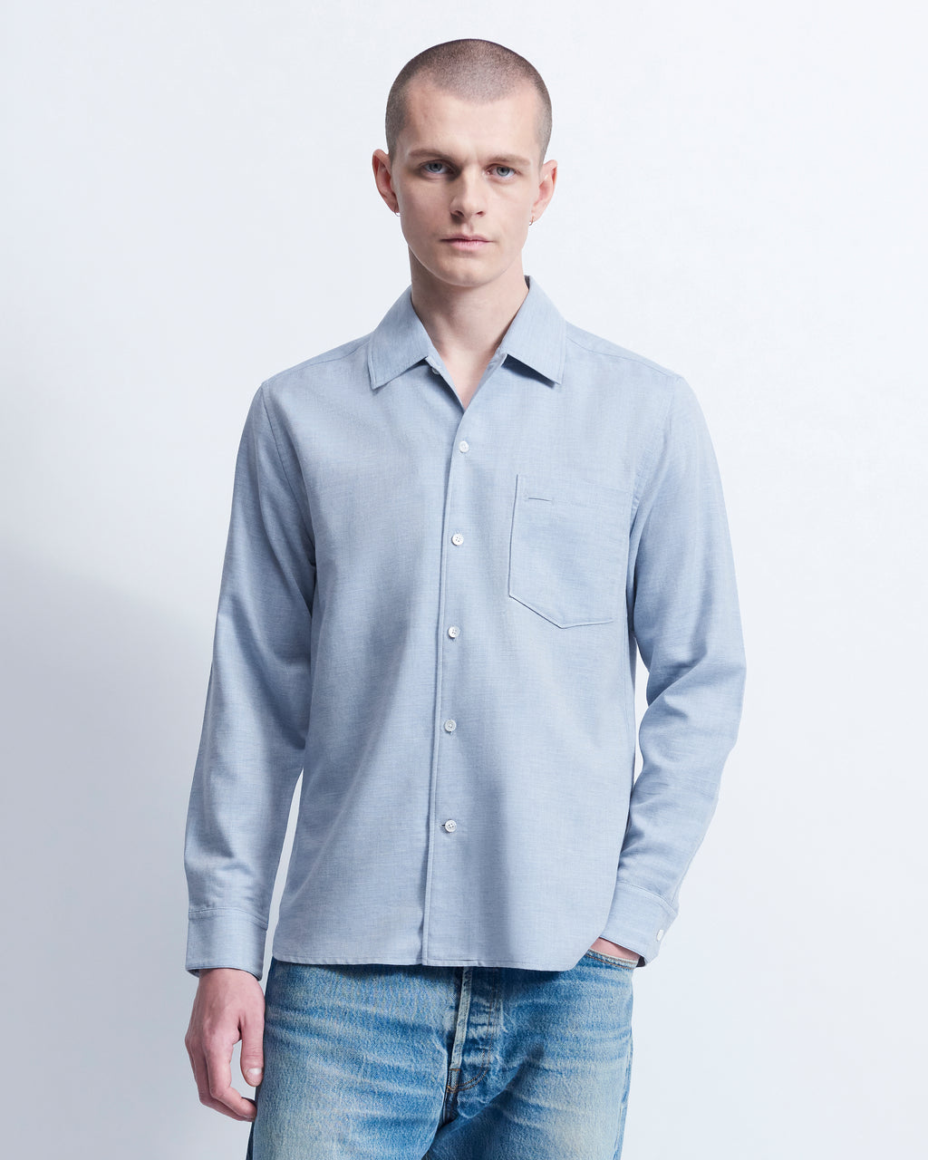Sam - Cotton Cashmere in Chambray Blue - view 2