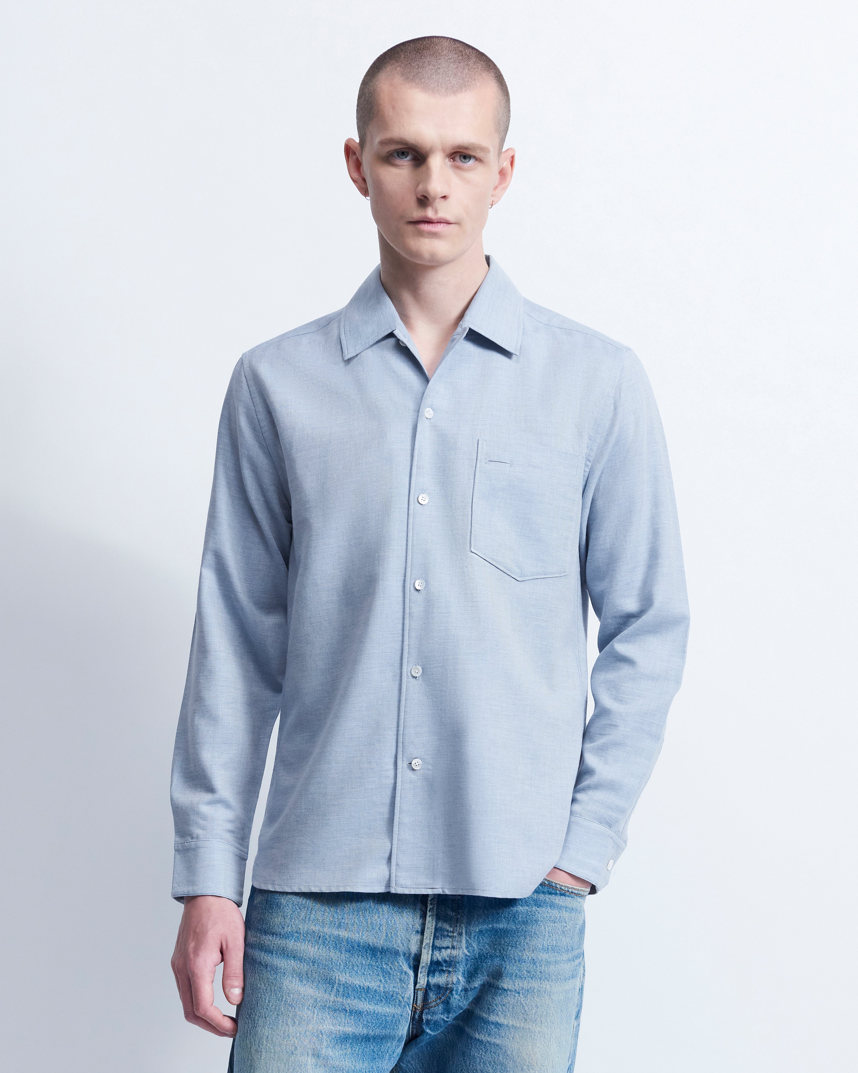 Sam - Cotton Cashmere in Chambray Blue - view 2