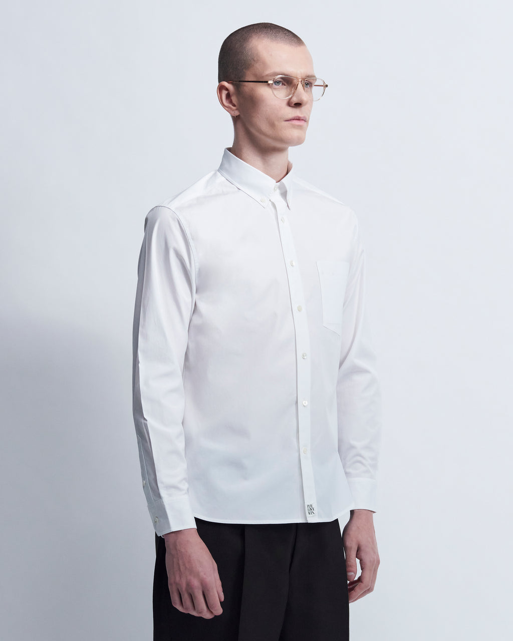 Spencer - Cotton Poplin in Optic White - view 2