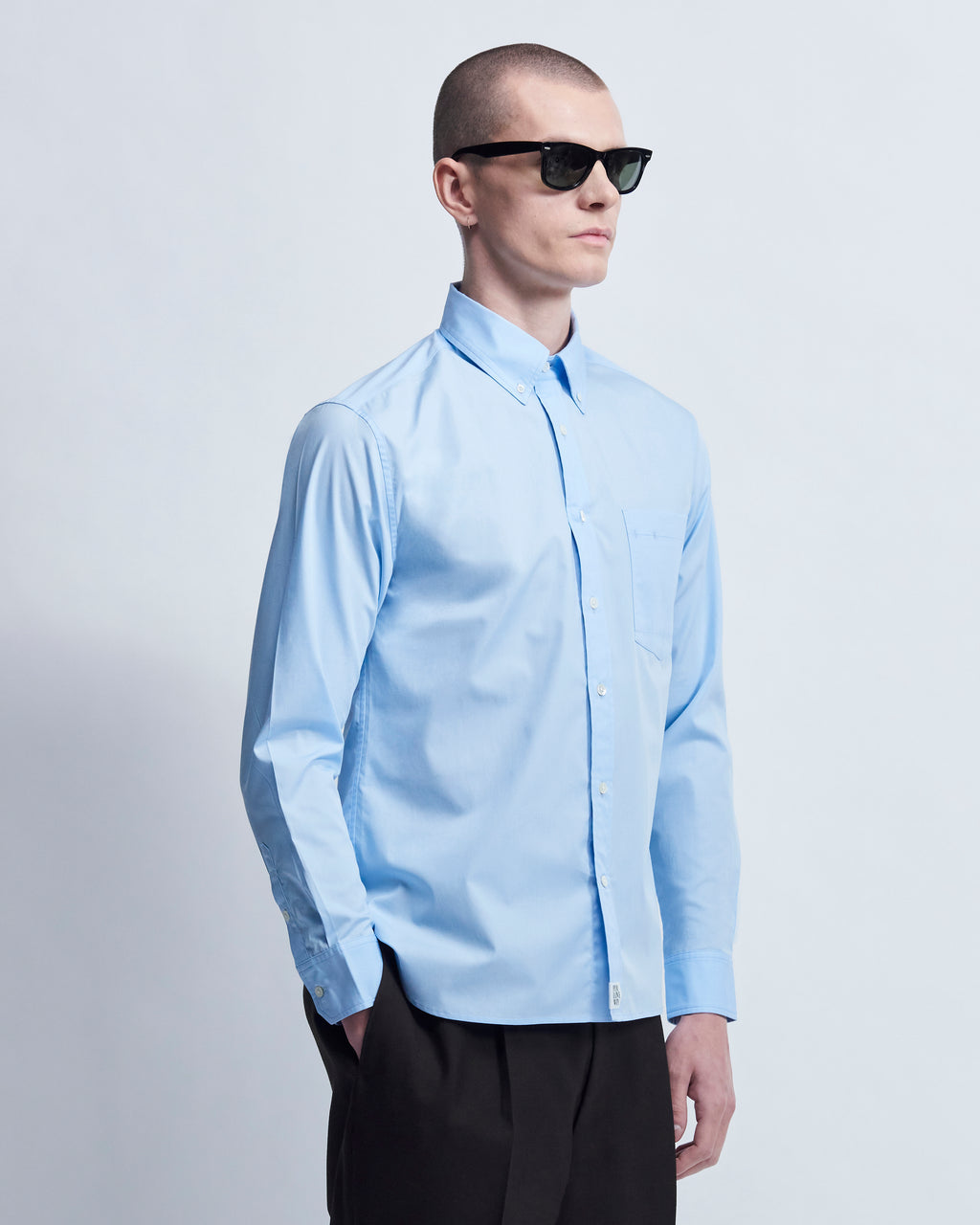 Spencer - Cotton Poplin in Sky Blue - view 2
