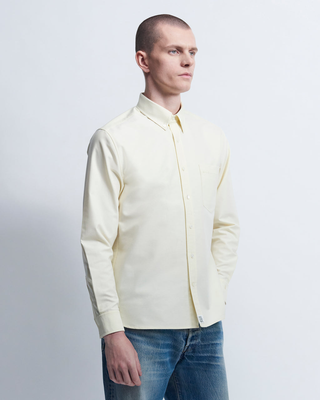 Spencer - High Twist Oxford in Butter Yellow - view 2