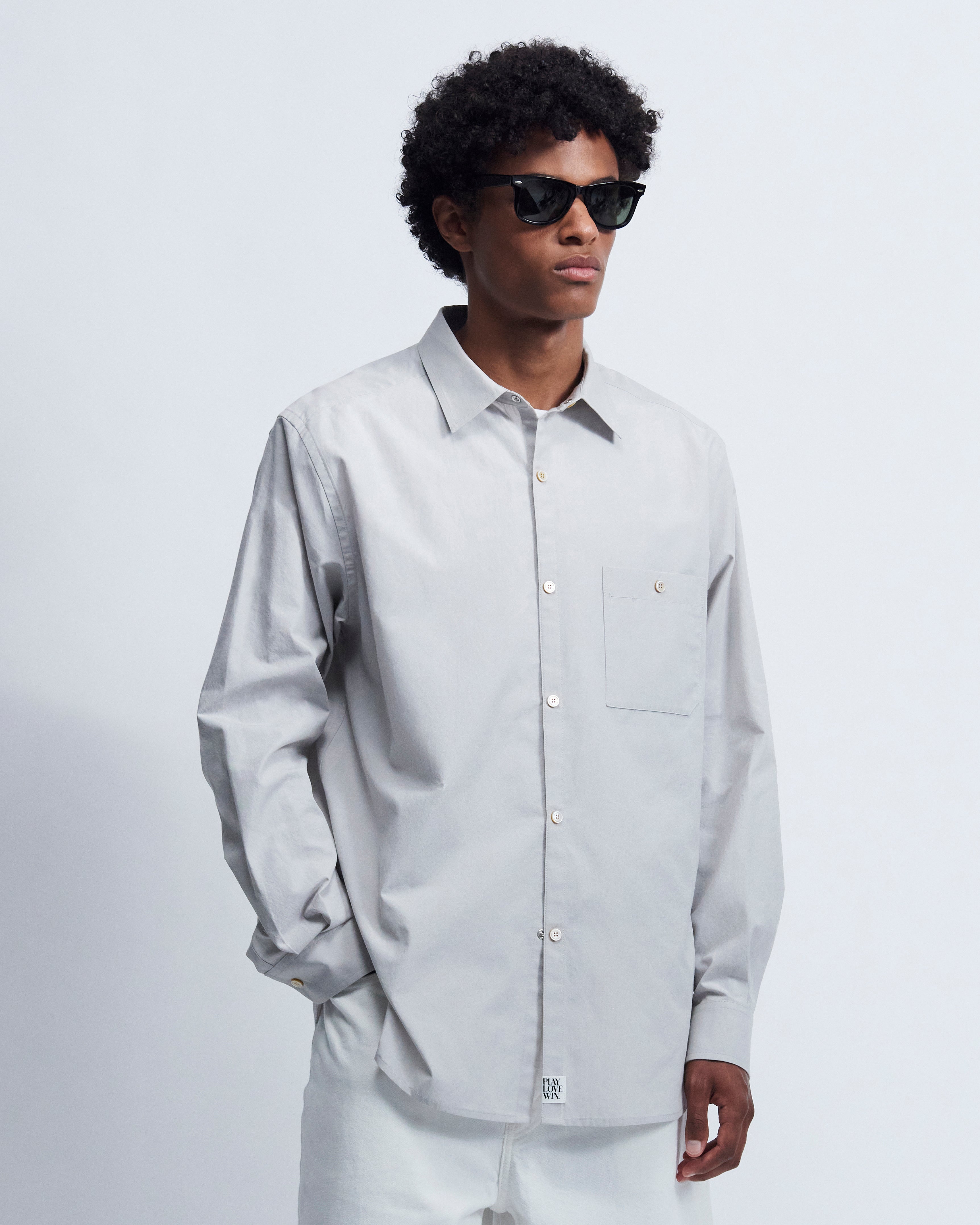 Walter - Breeze Technical Poplin in Fog Grey - view 2