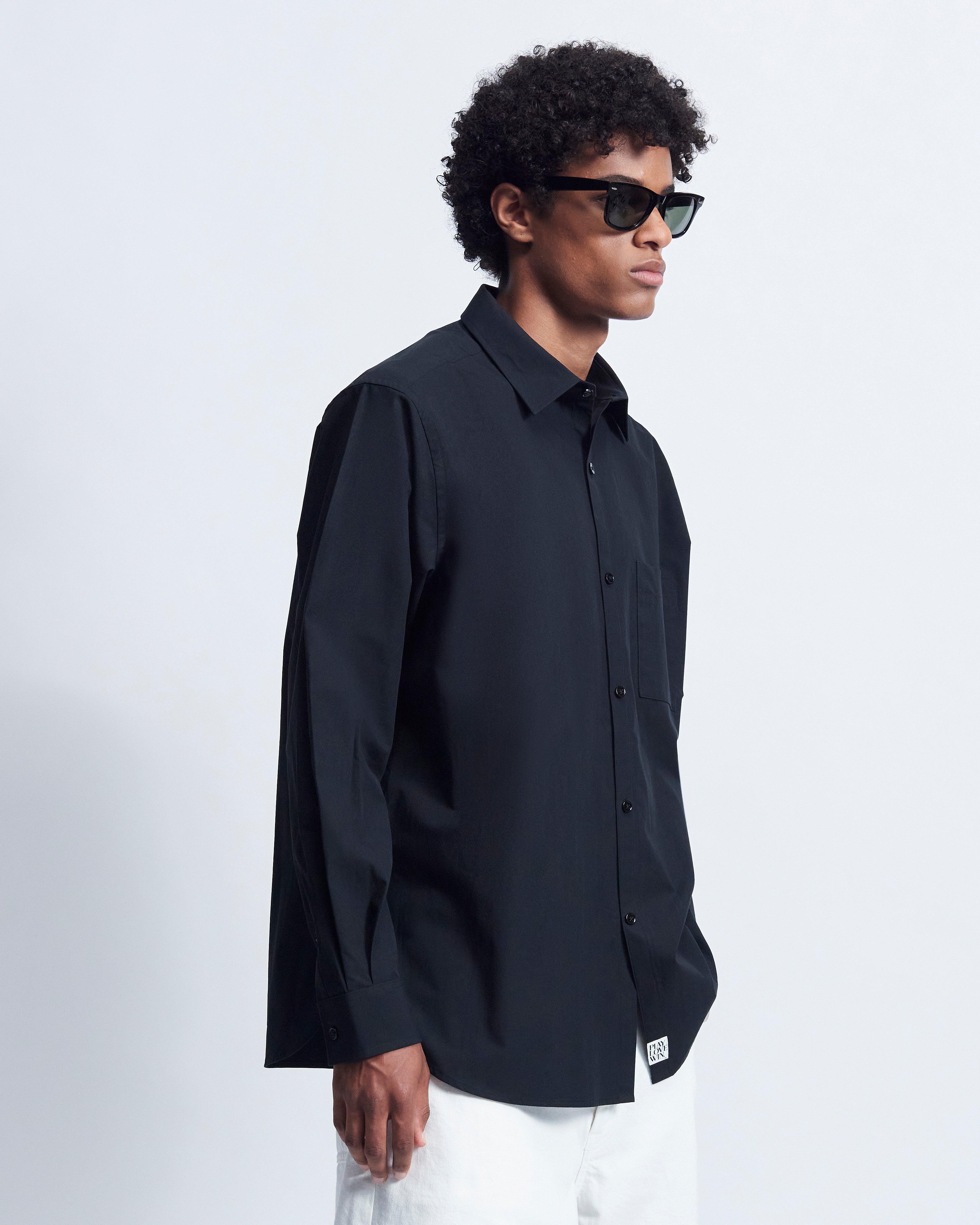 Walter - Cotton Broadcloth in Black - view 2