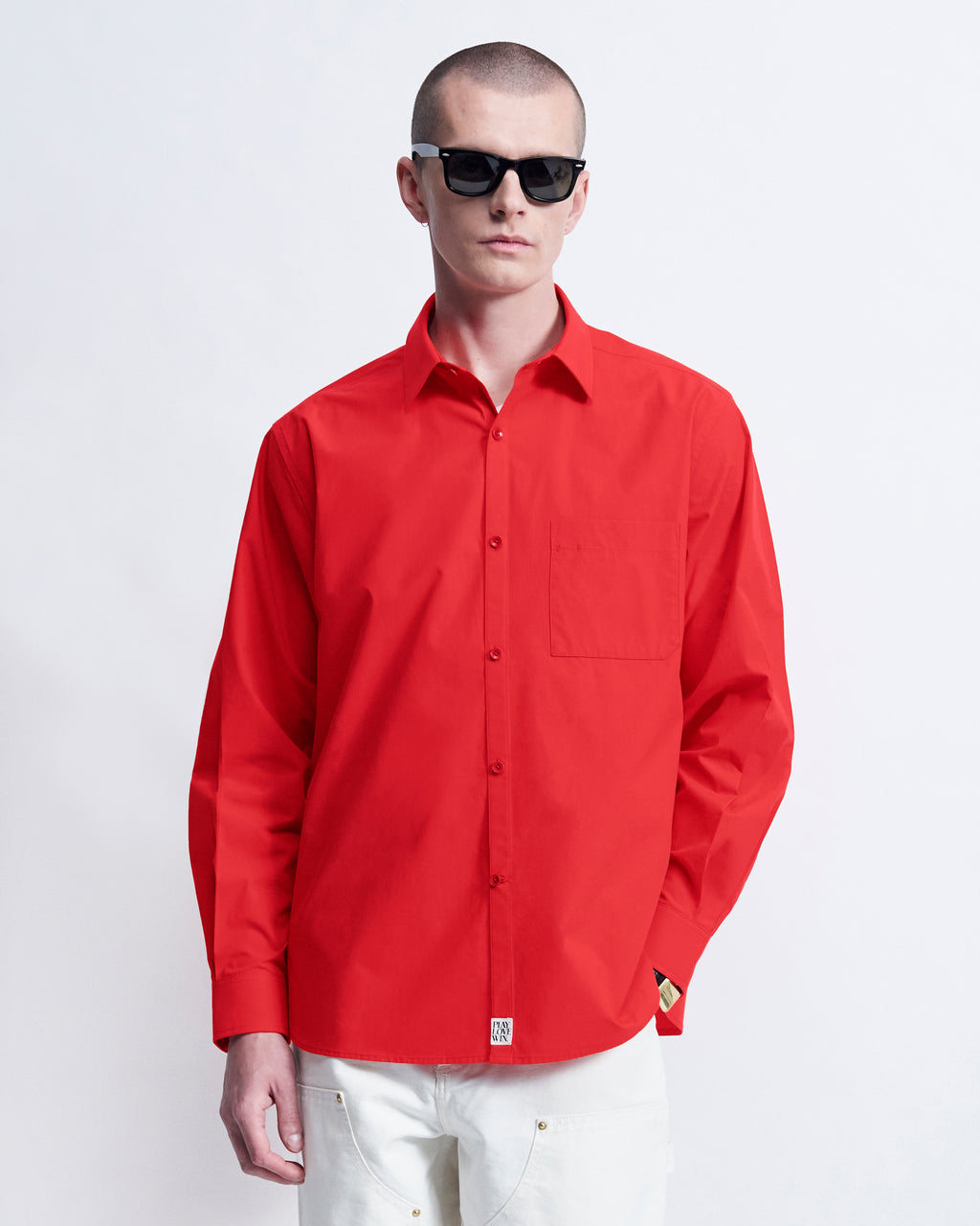 Walter - Cotton Broadcloth in Cherry Red - view 2
