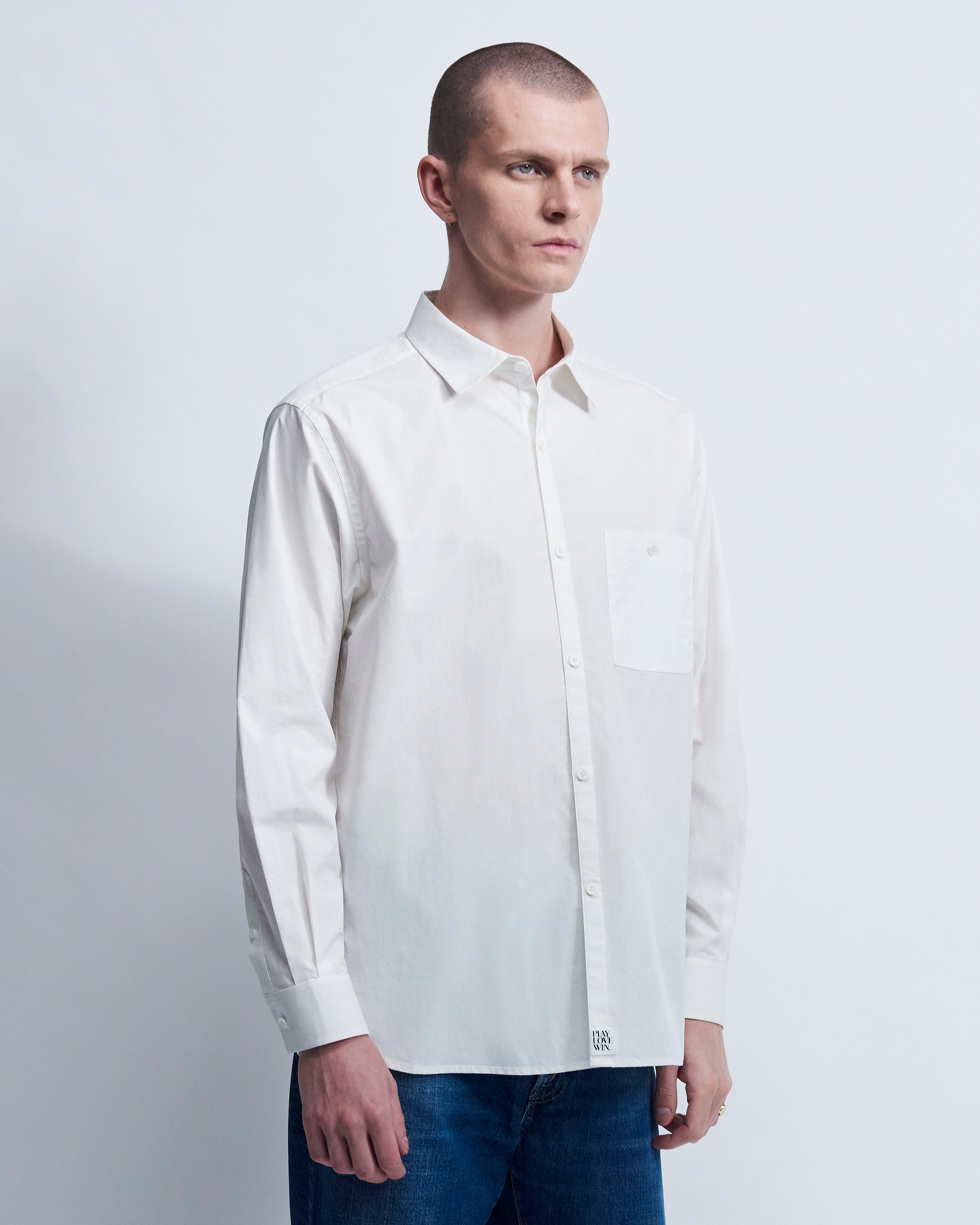 Walter - Cotton Broadcloth in Eggshell White - view 2