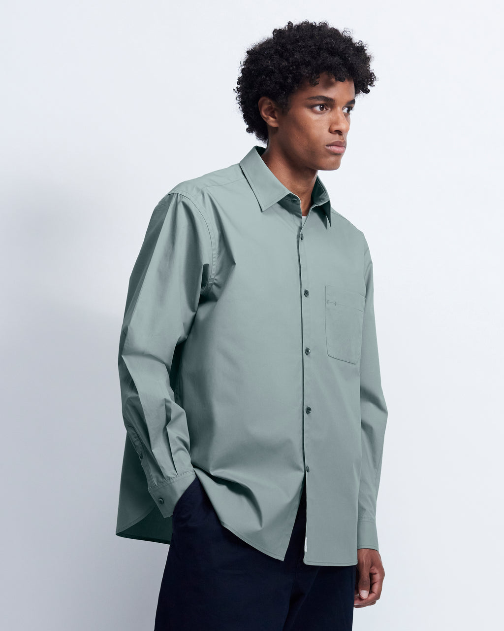 Walter - Cotton Broadcloth in Sage Green - view 2