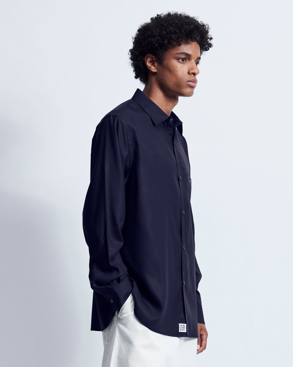 Walter - Tencel in Navy - view 2