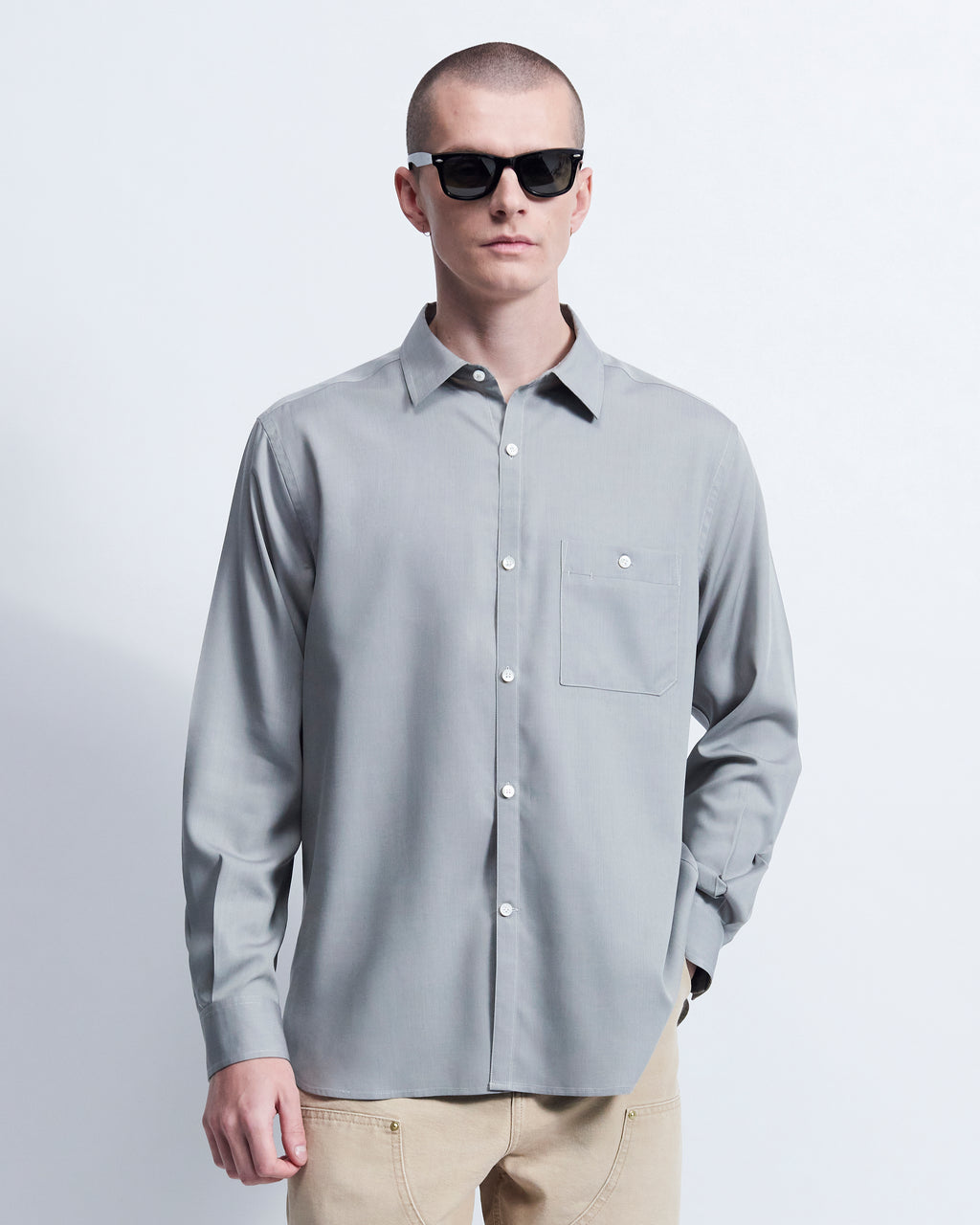 Walter - Tencel in Platinum Grey - view 2