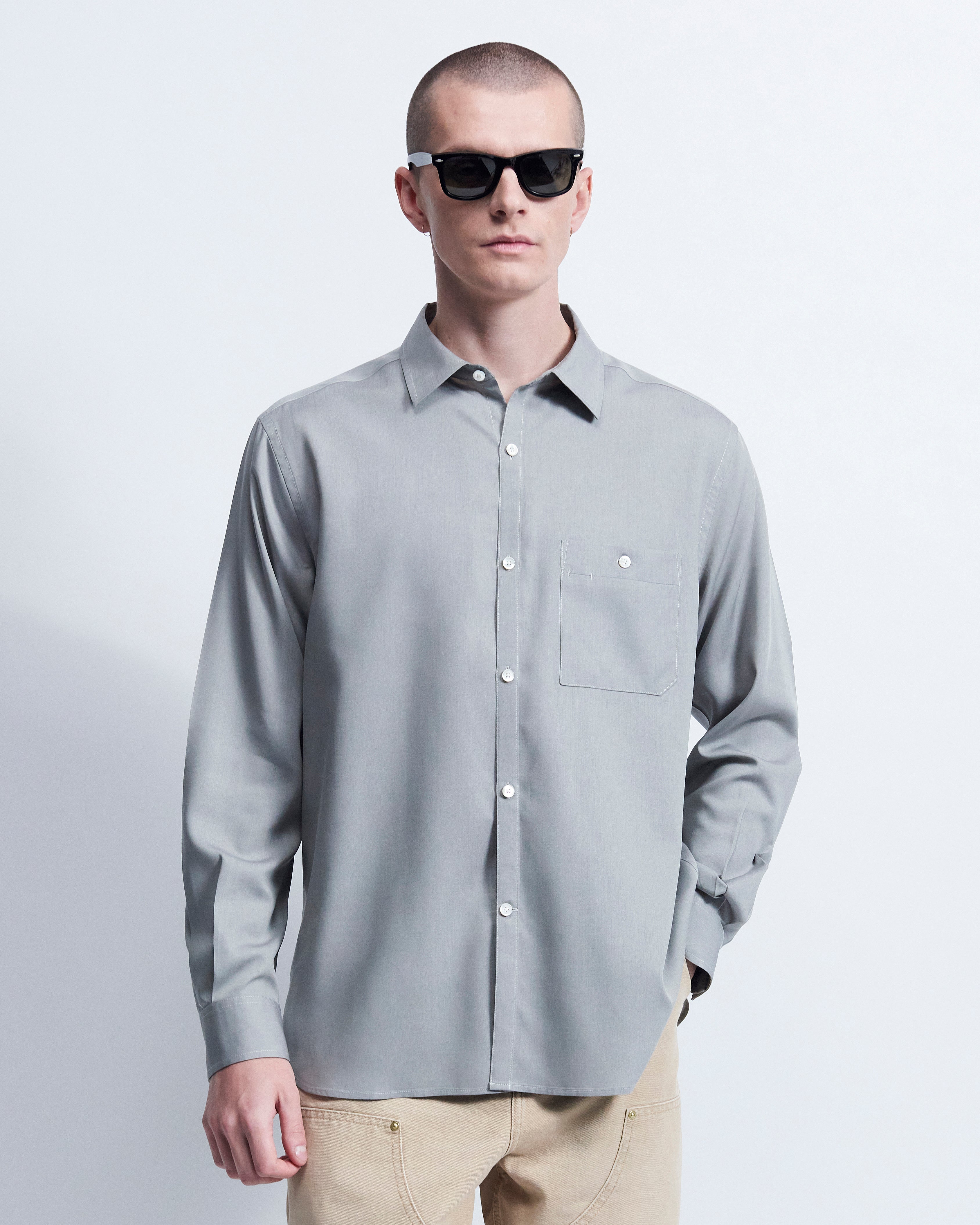 Walter - Tencel in Platinum Grey - view 2