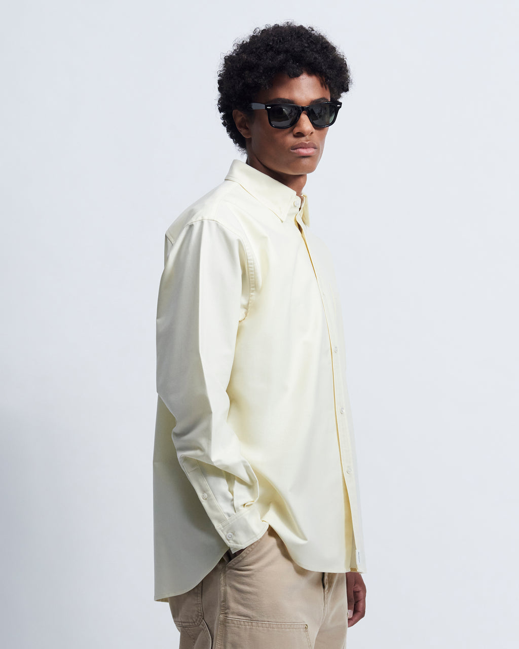 Billie - High Twist Oxford in Butter Yellow - view 3