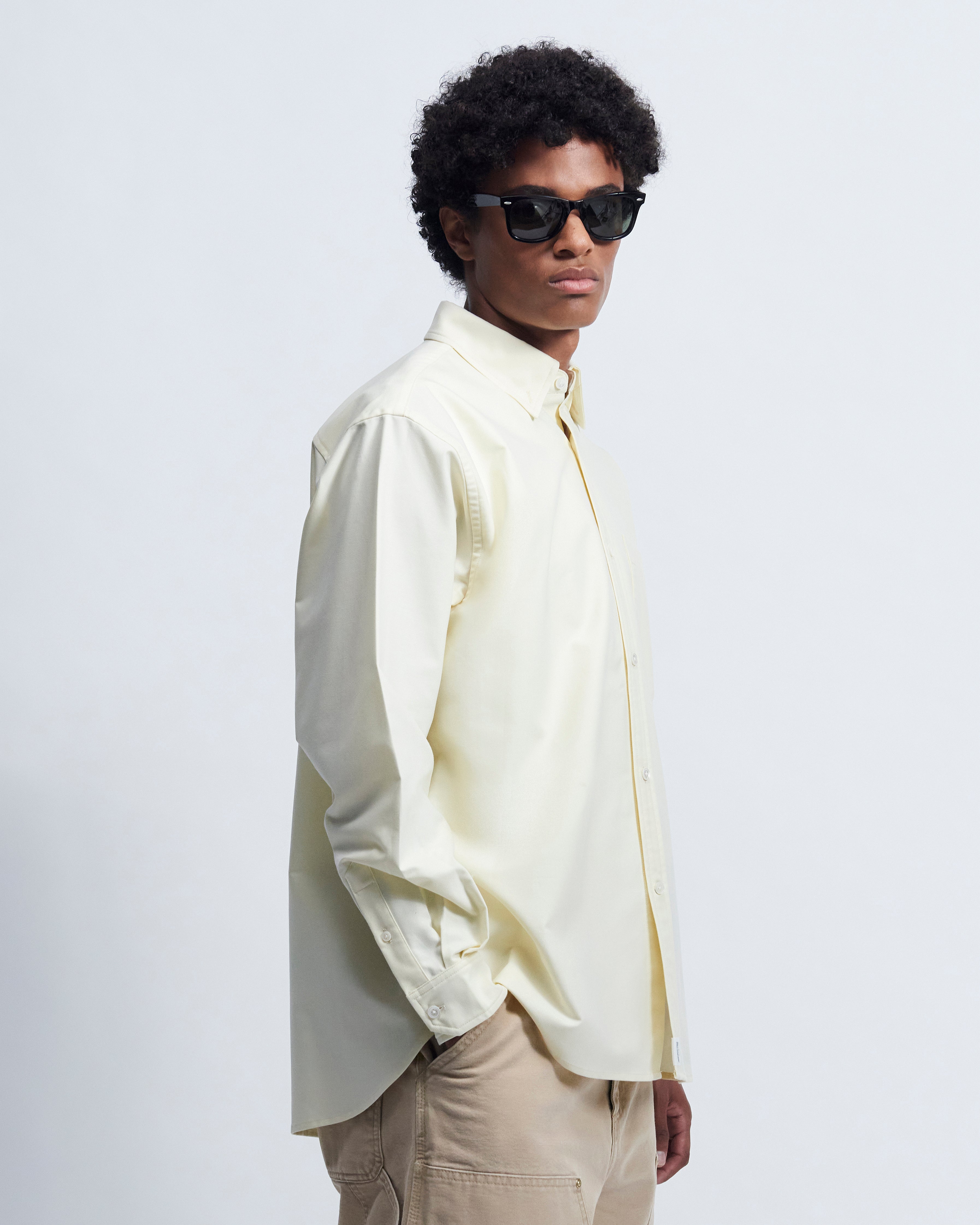 Billie - High Twist Oxford in Butter Yellow - view 3