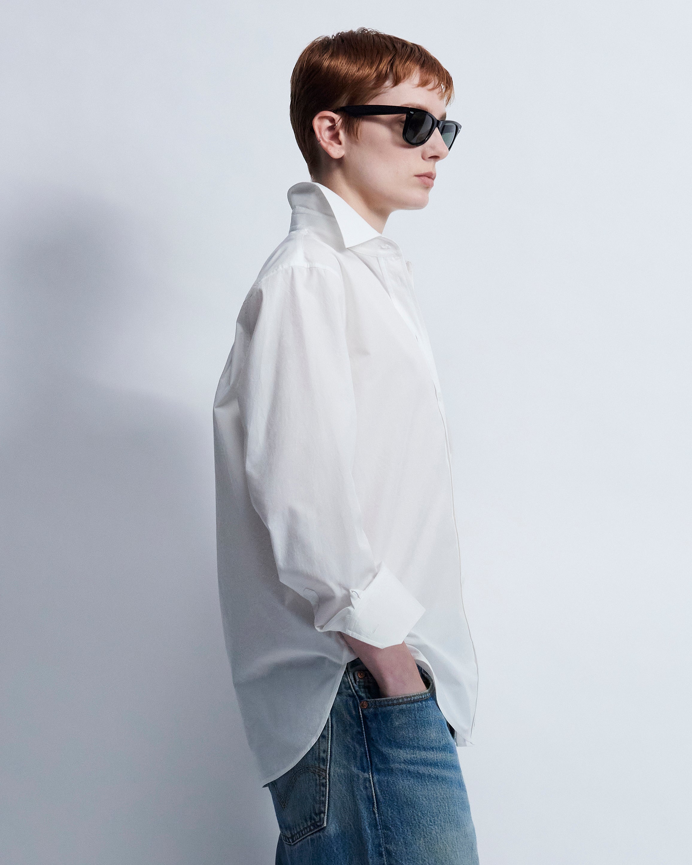 Maria - Breeze Technical Poplin in Porcelain White - view 3