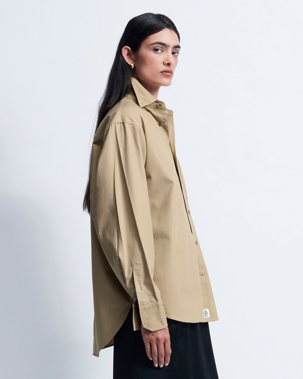Ruba - High Twist Gabardine in Tan - view 3