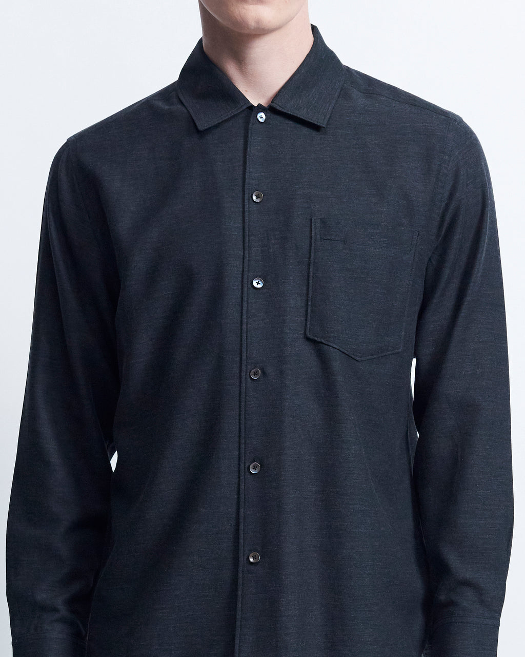 Sam - Cotton Cashmere in Charcoal Grey - view 3