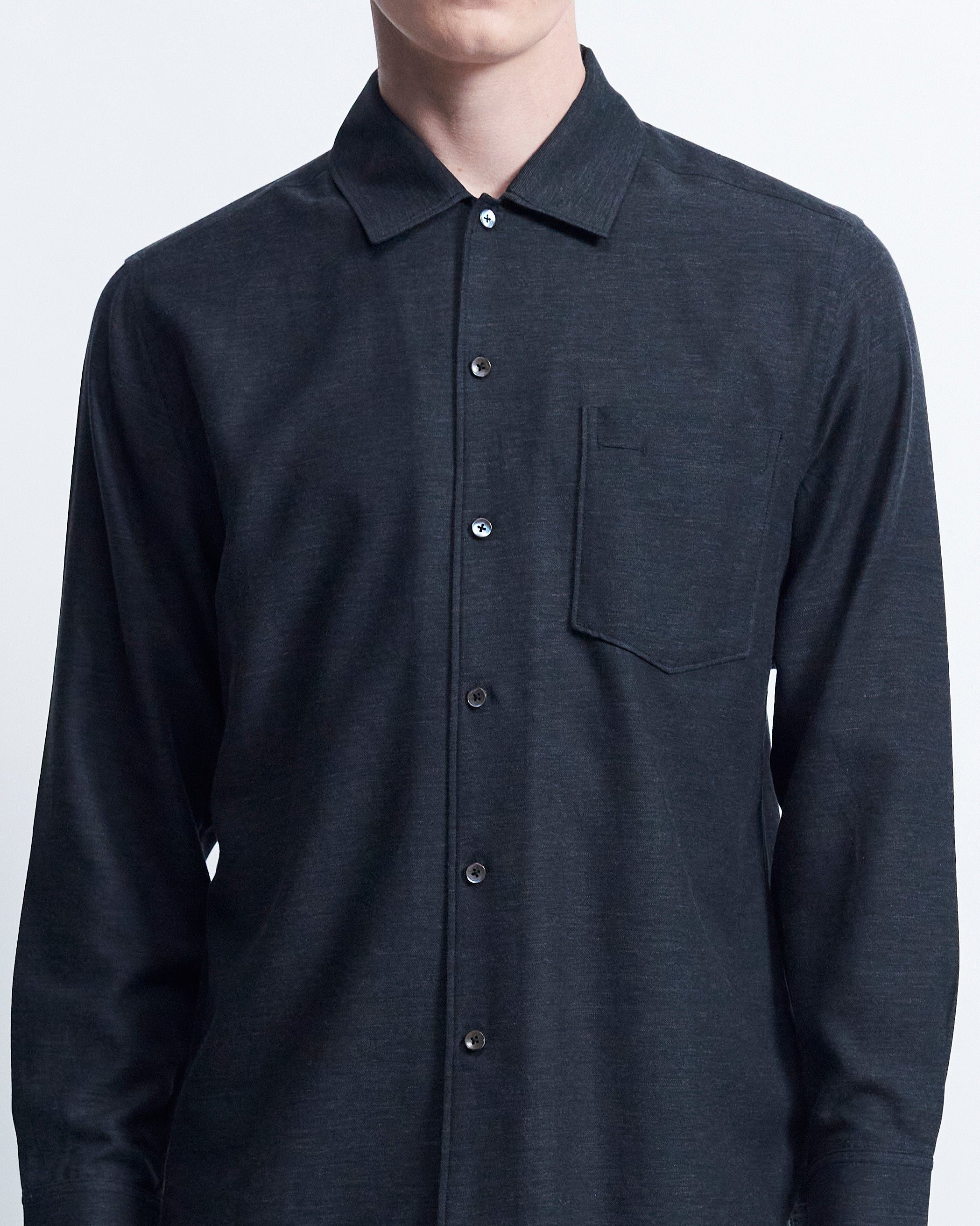 Sam - Cotton Cashmere in Charcoal Grey - view 3