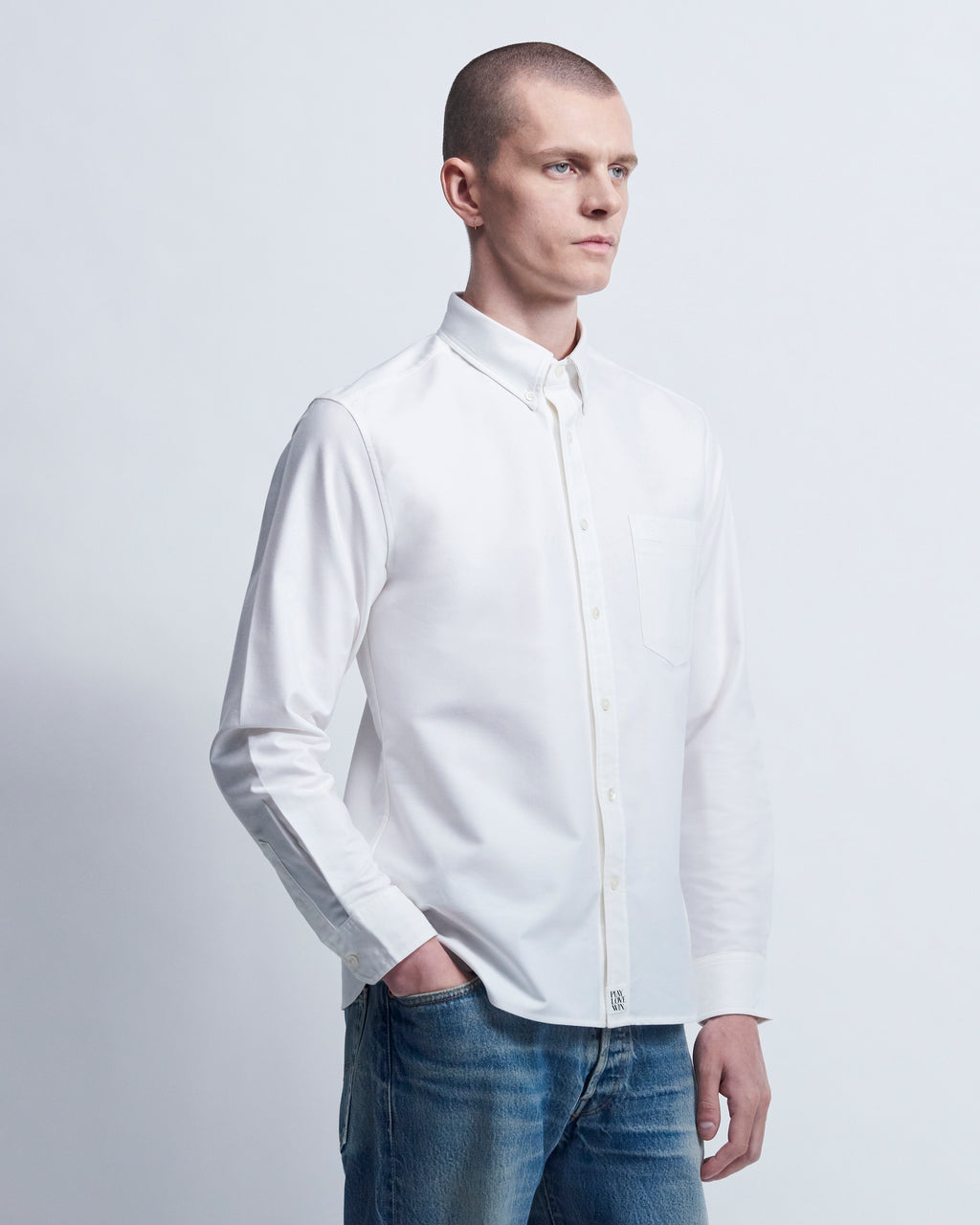 Spencer - High Twist Oxford in Optic White - view 3