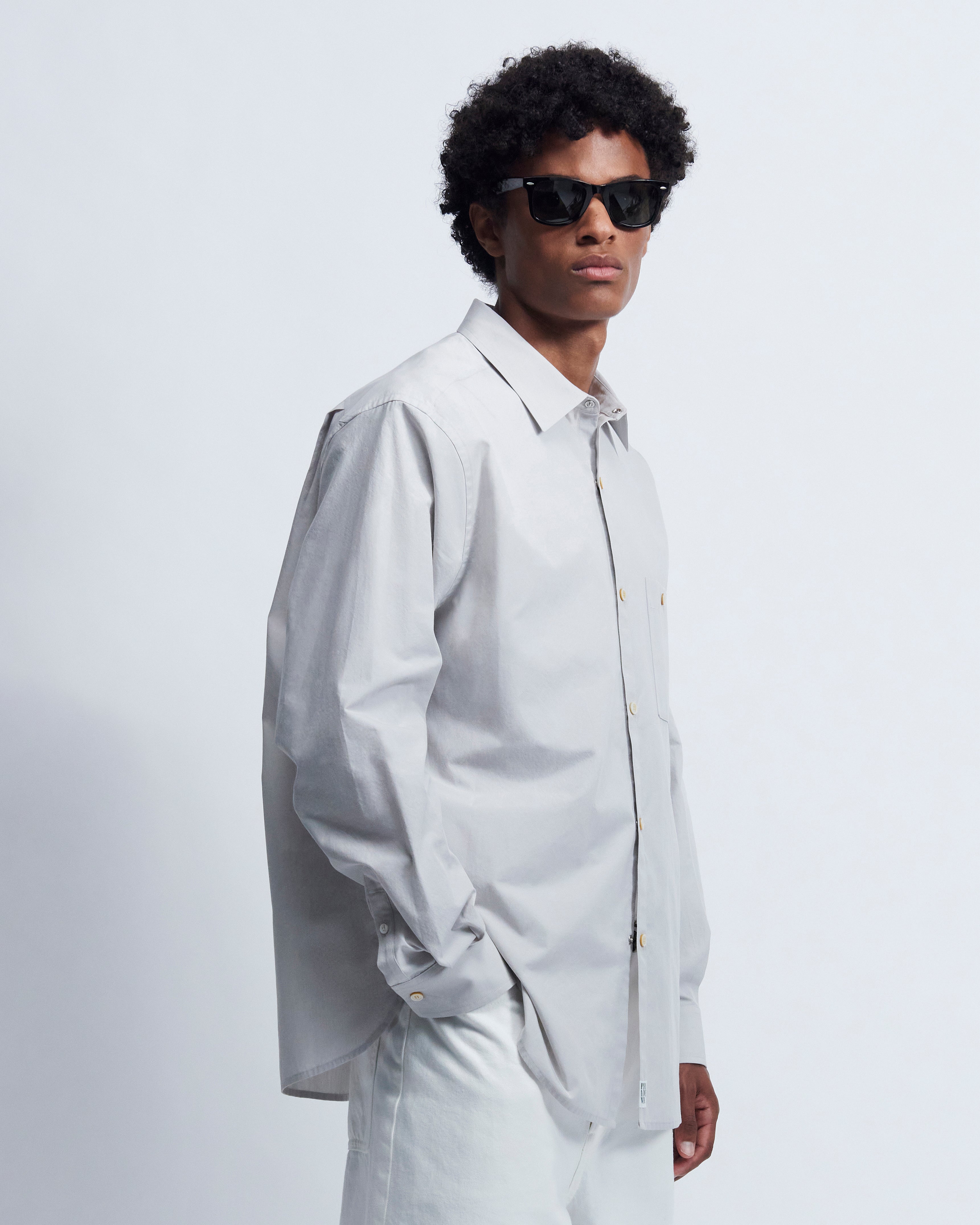 Walter - Breeze Technical Poplin in Fog Grey - view 3