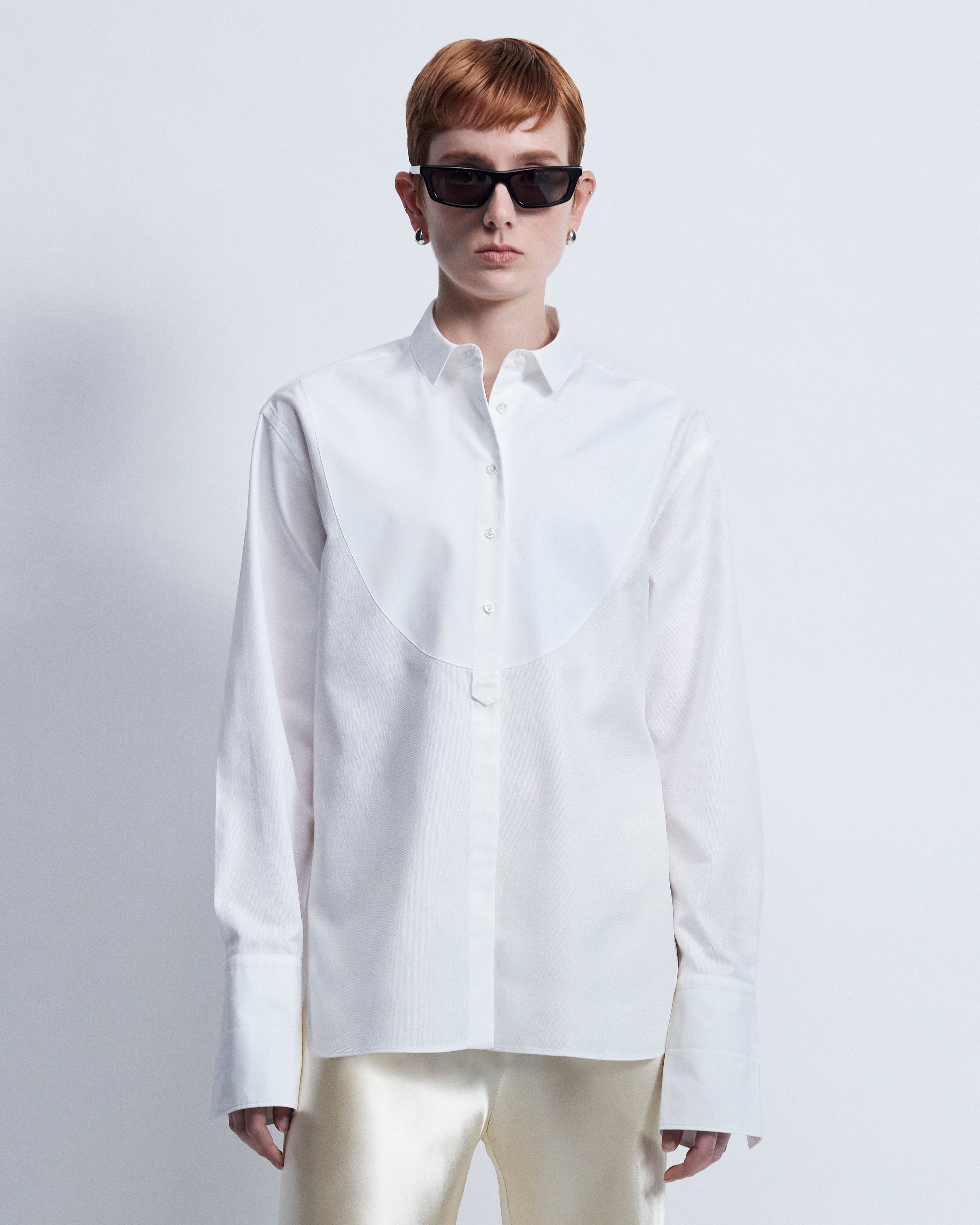 Anna - Cotton Birdseye in Optic White - view 3