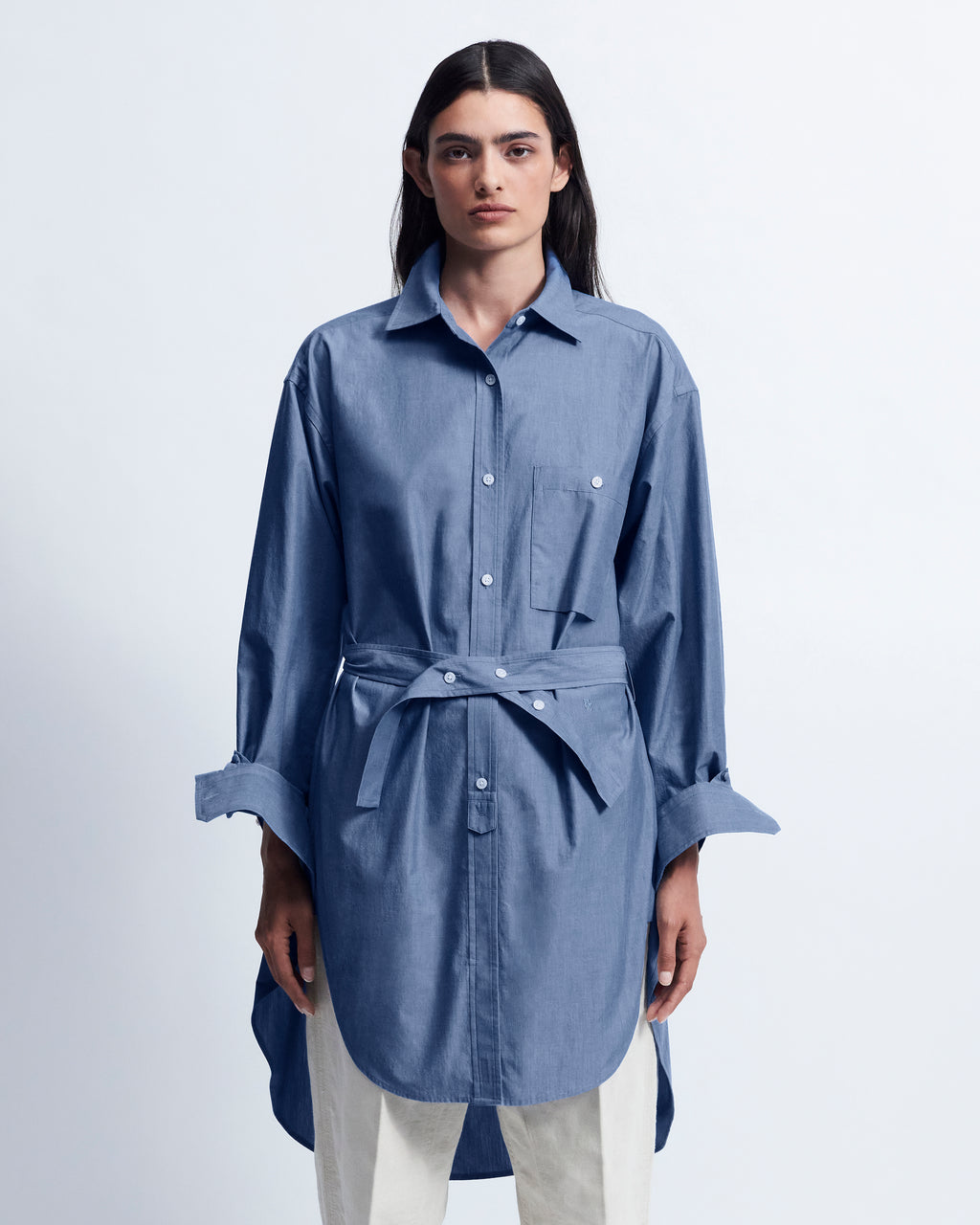 Alex - Breeze Technical Poplin in Chambray Blue - view 4