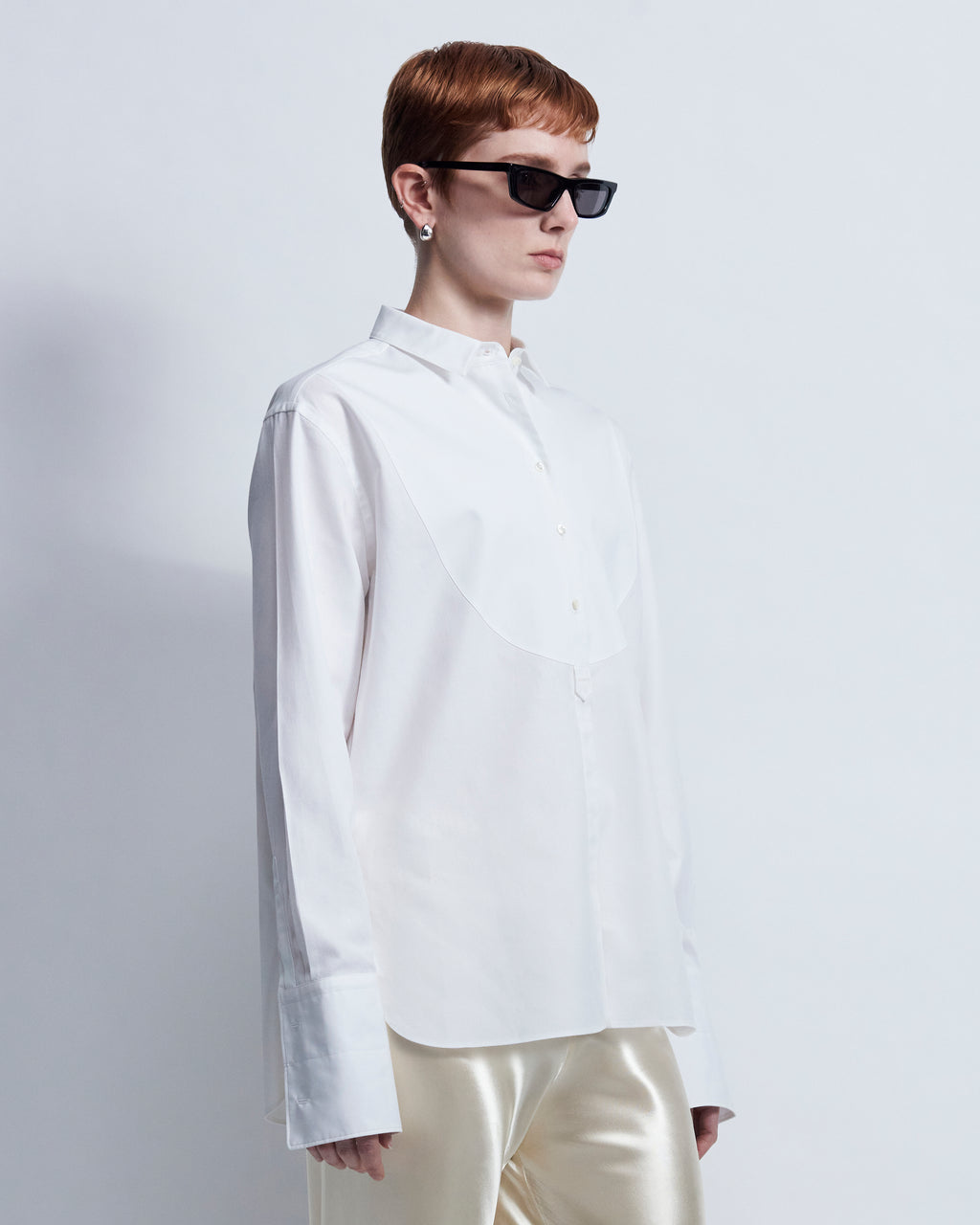 Anna - Cotton Birdseye in Optic White - view 4