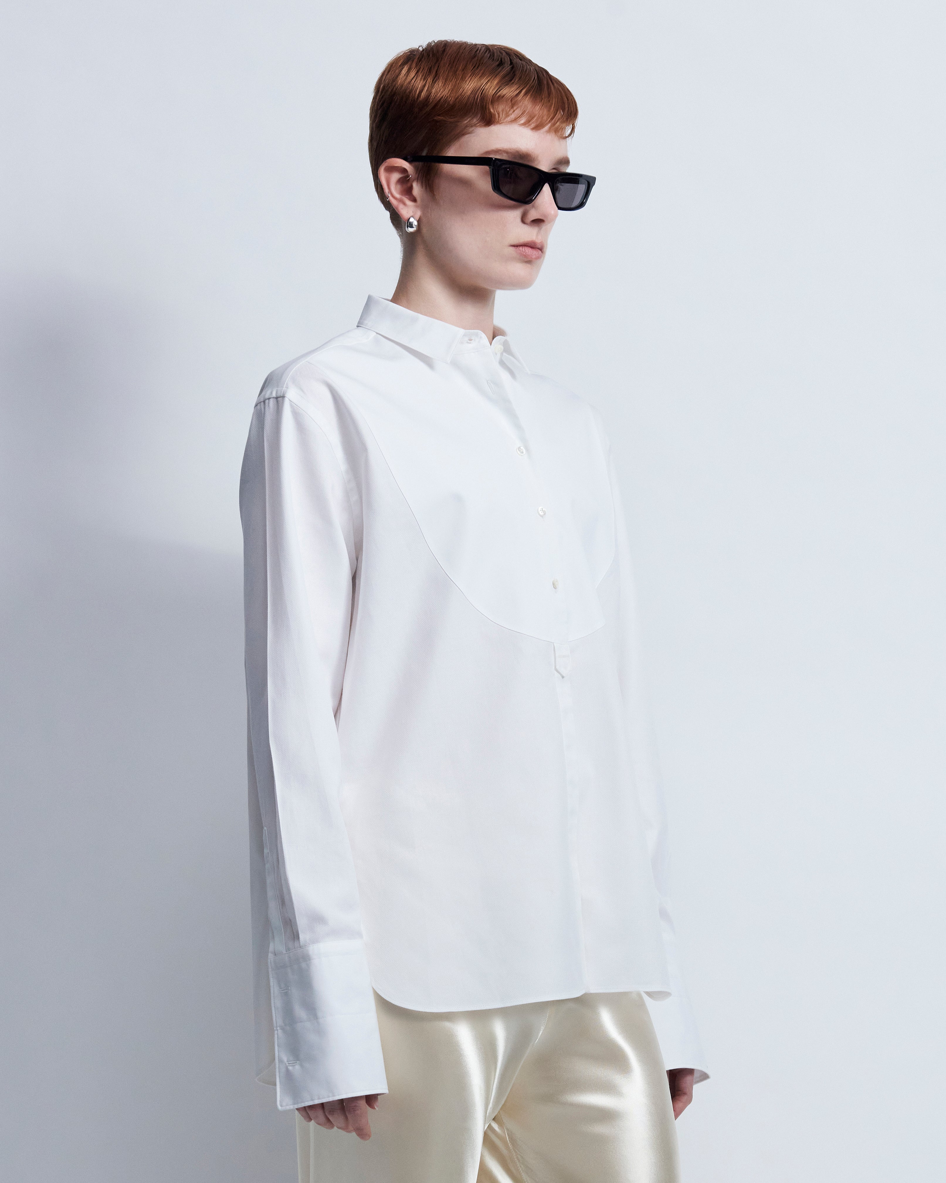 Anna - Cotton Birdseye in Optic White - view 4