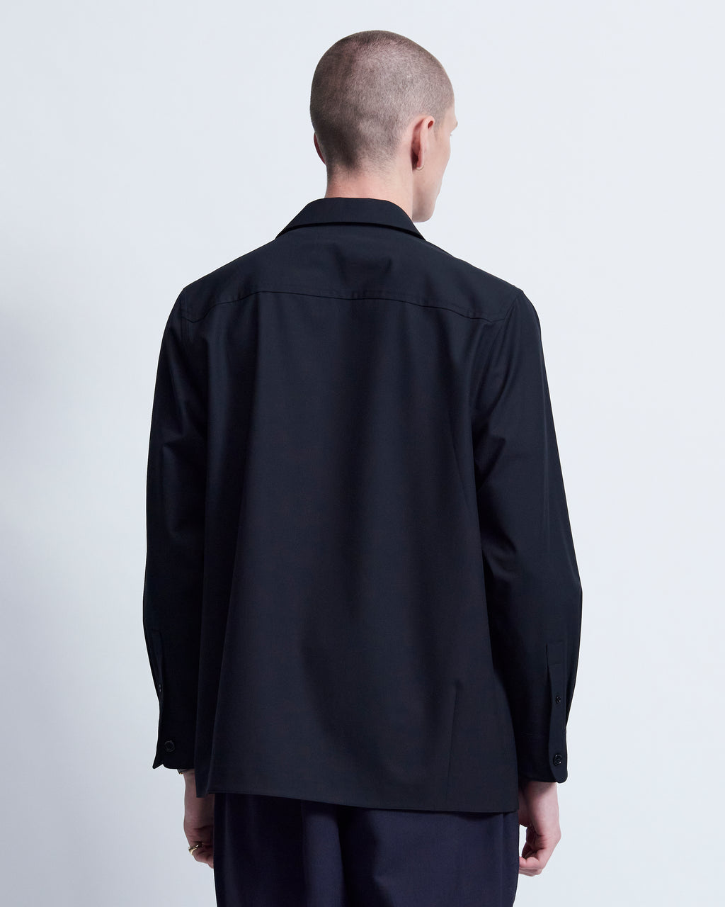 Julian - Wool Poplin in Black - view 4