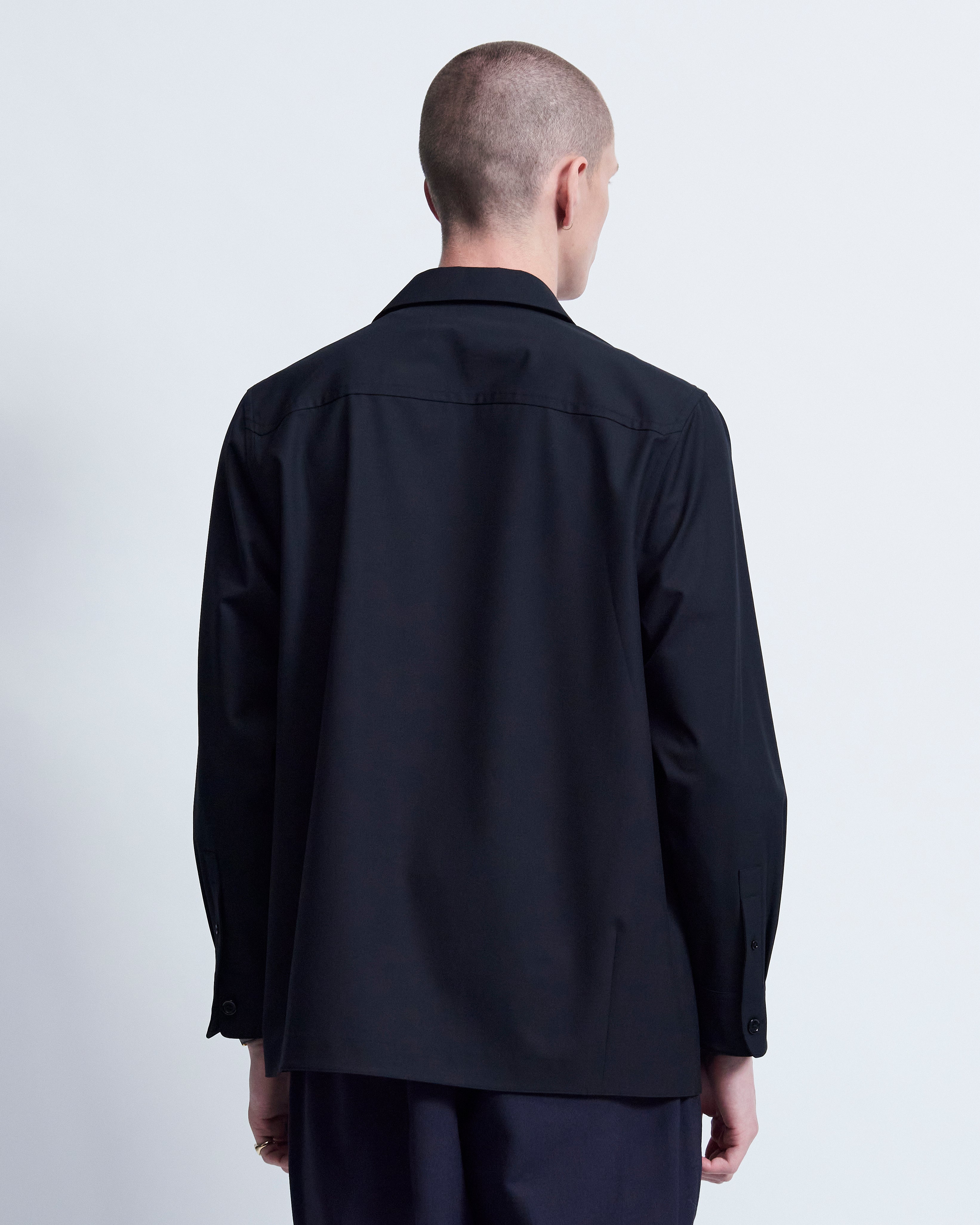 Julian - Wool Poplin in Black - view 4