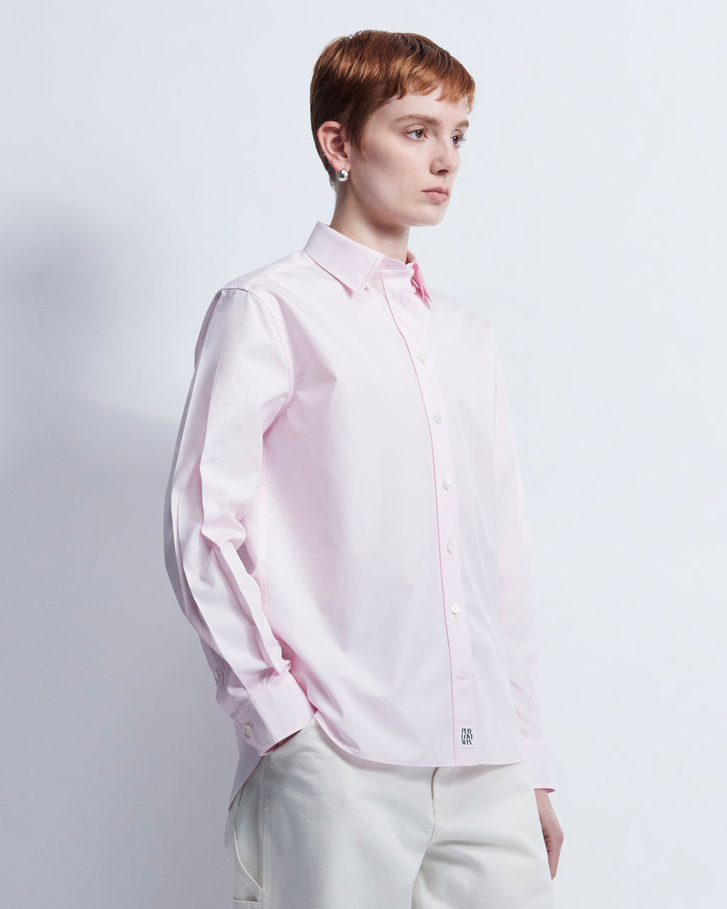 Lillian - Cotton Poplin in Pale Pink - view 4