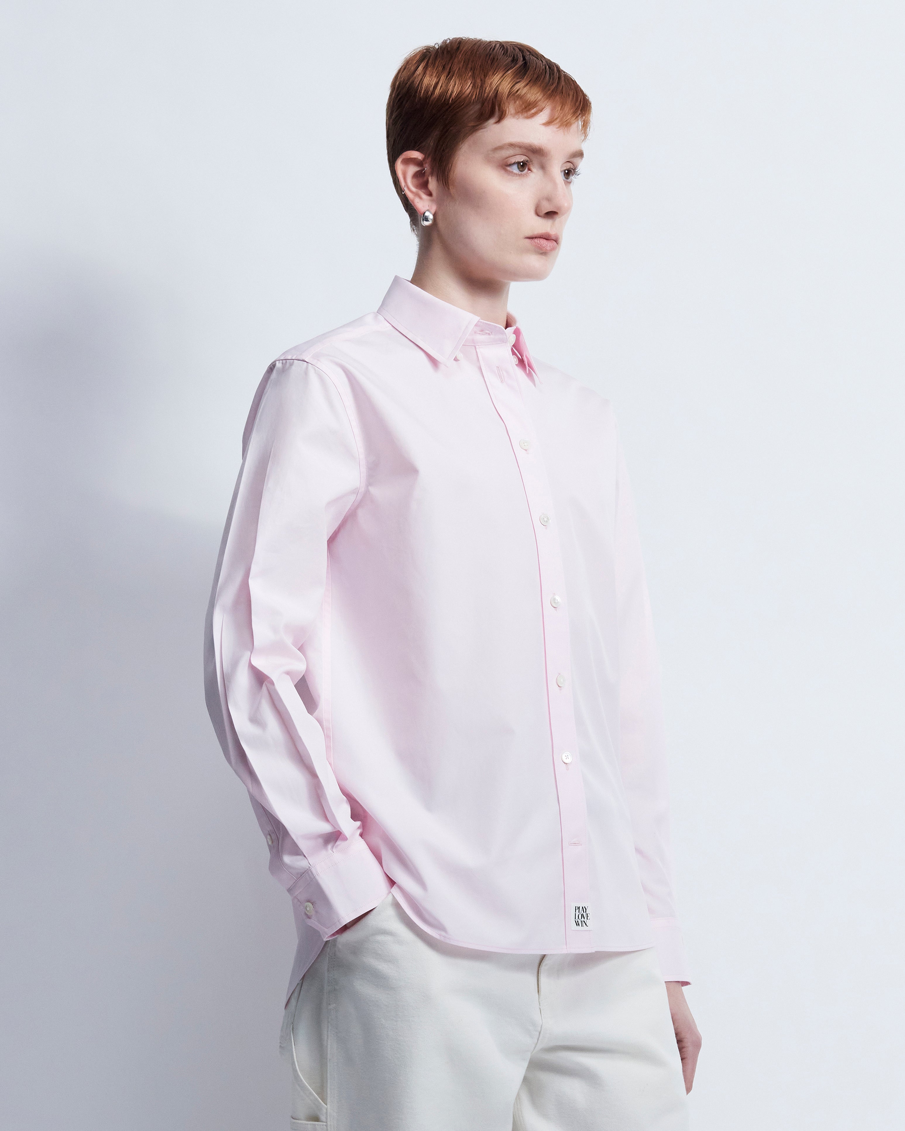 Lillian - Cotton Poplin in Pale Pink - view 4