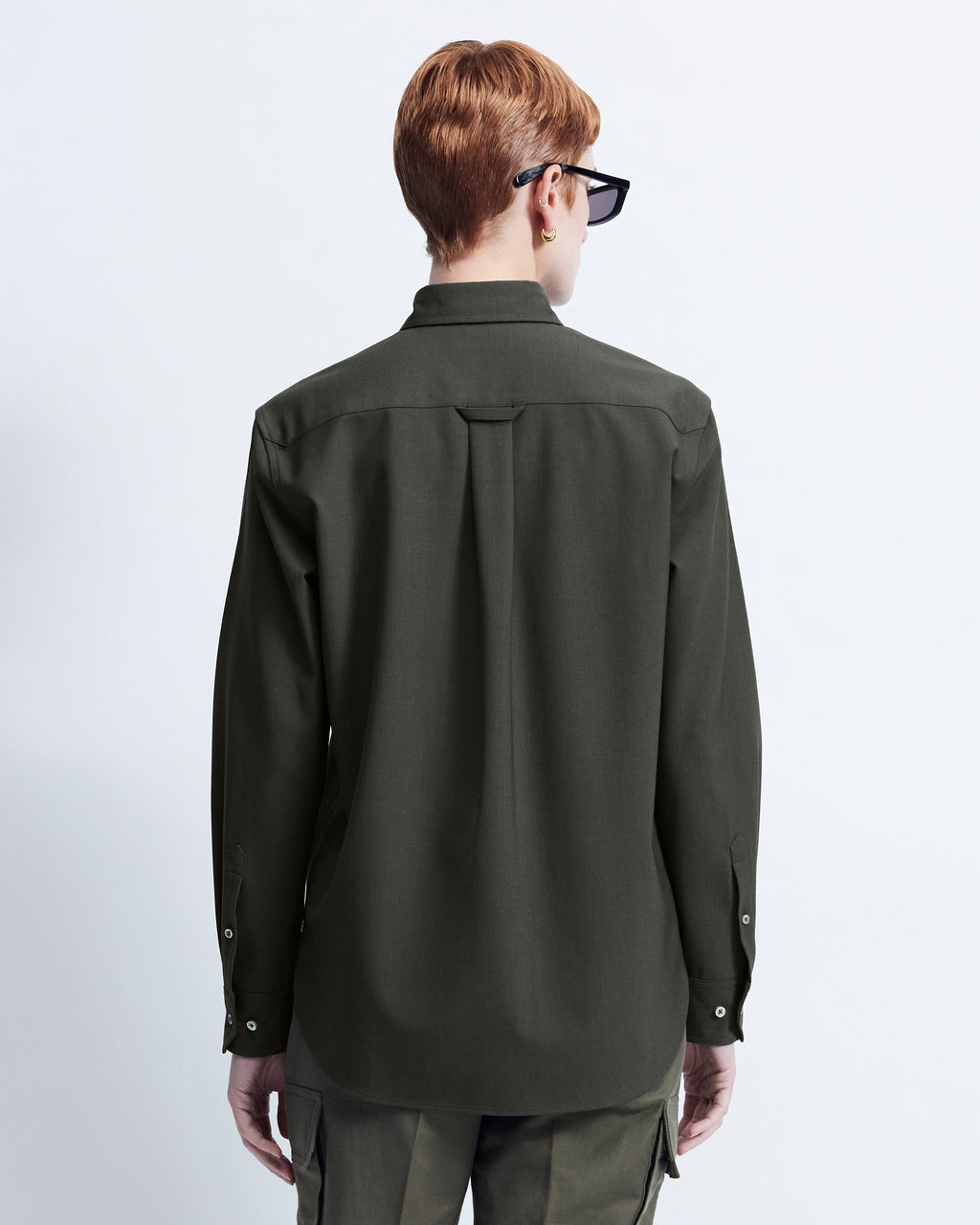 Lillian - Wool Poplin in Forest Green - view 4