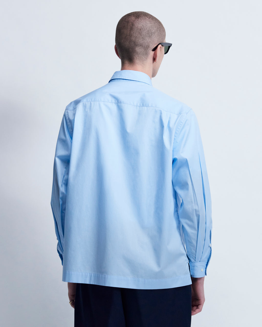 Roy - Cotton Poplin in Sky Blue - view 4