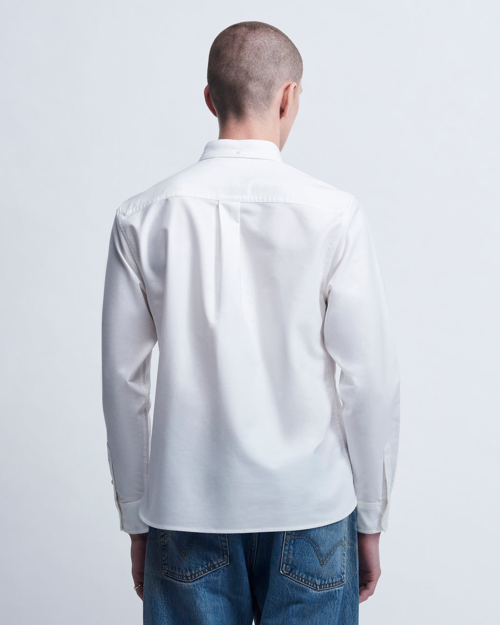 Spencer - High Twist Oxford in Optic White - view 4