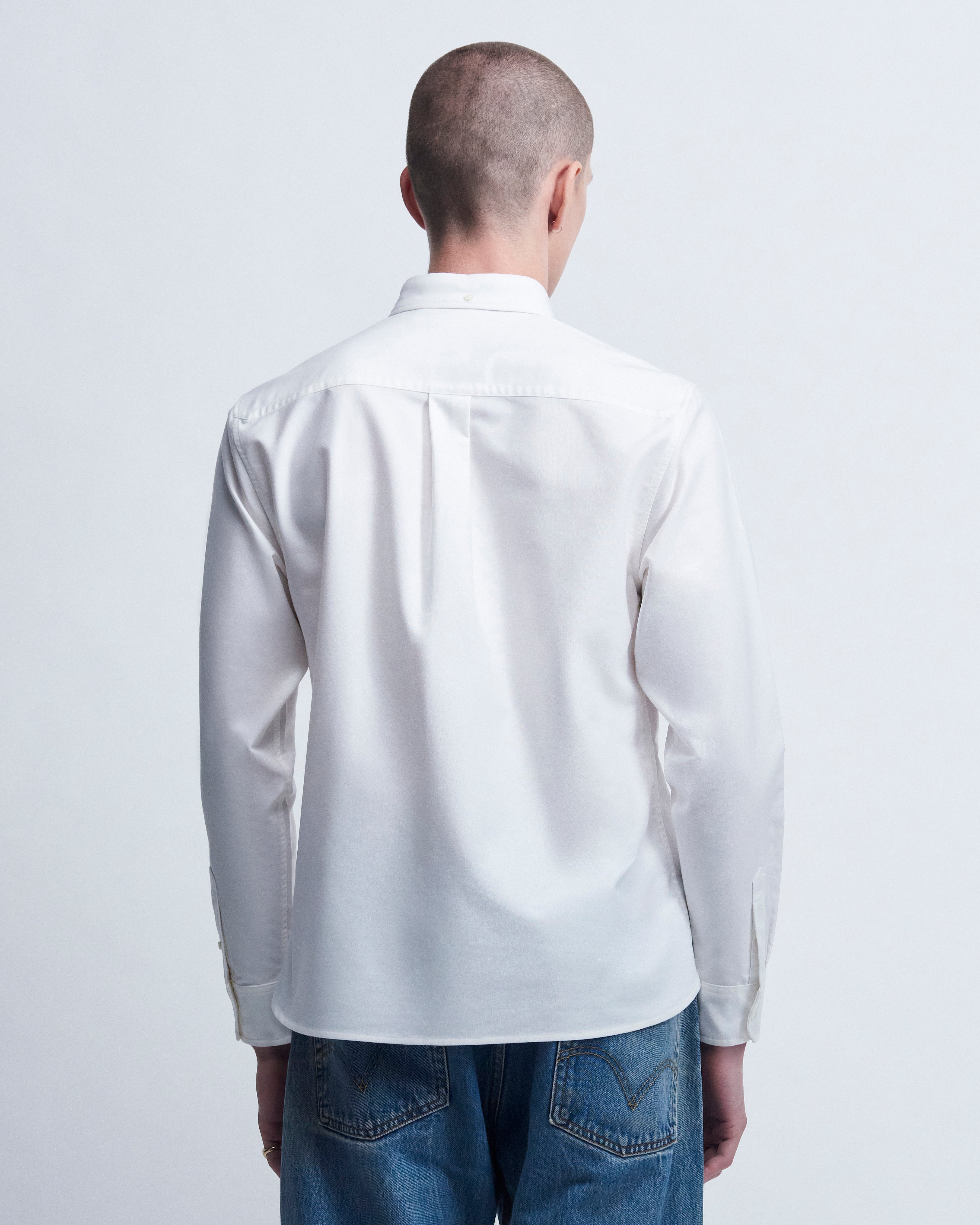 Spencer - High Twist Oxford in Optic White - view 4