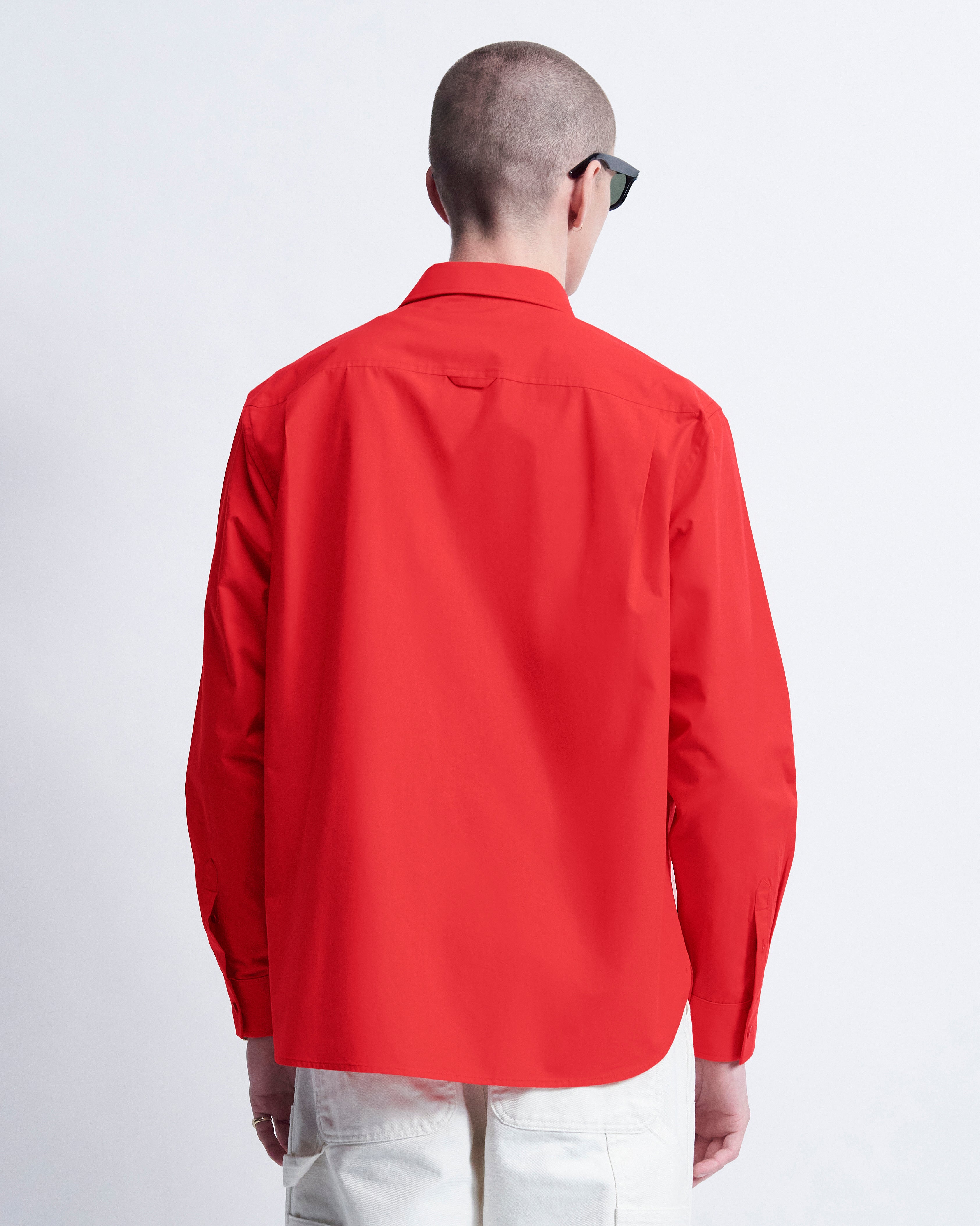 Walter - Cotton Broadcloth in Cherry Red - view 4