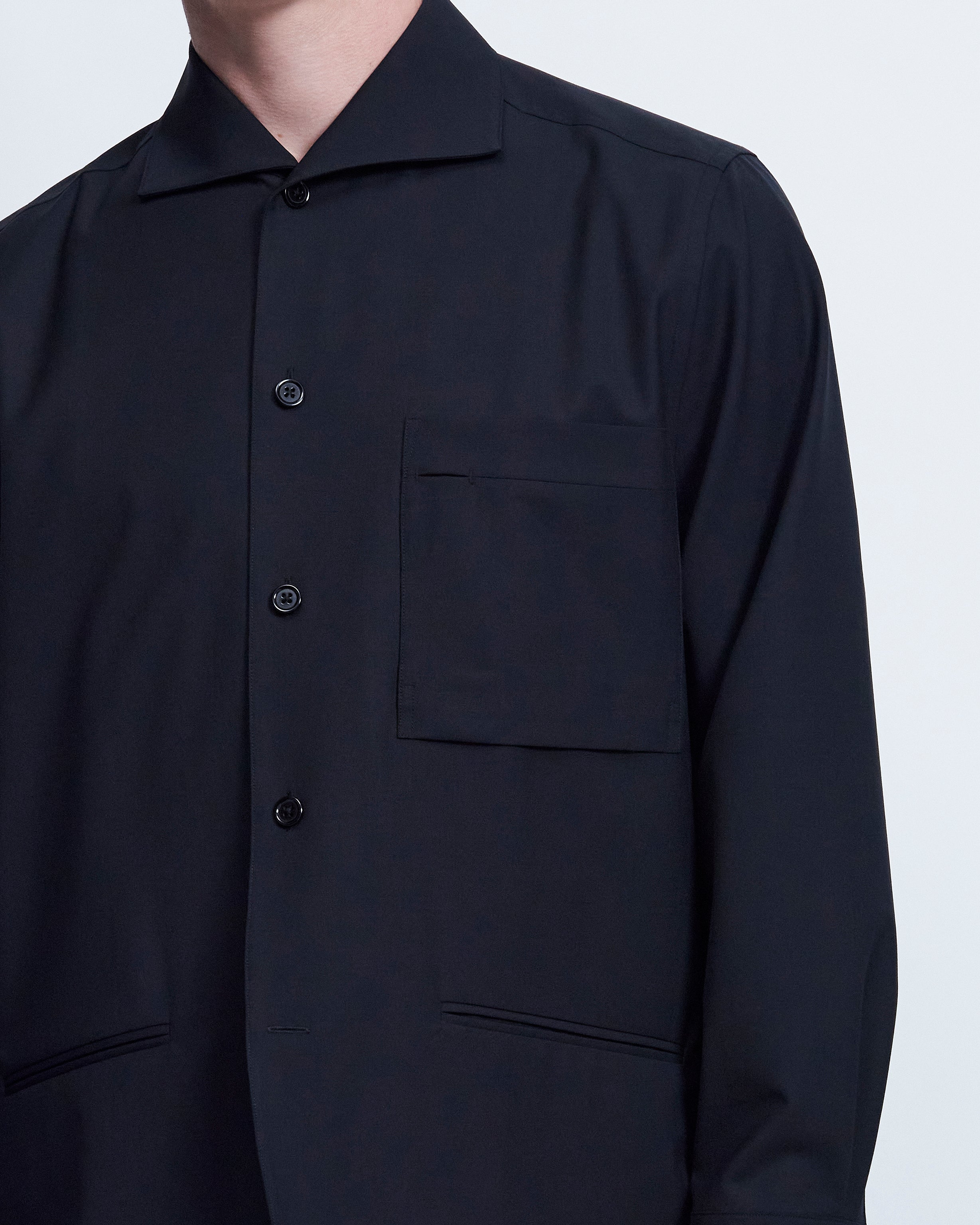 Julian - Wool Poplin in Black - view 5