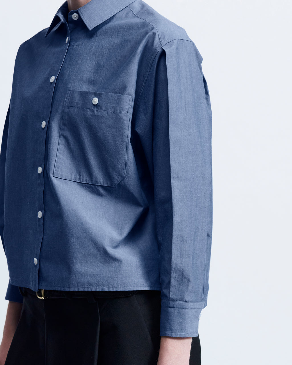 Linda - Breeze Technical Poplin in Chambray Blue - view 5