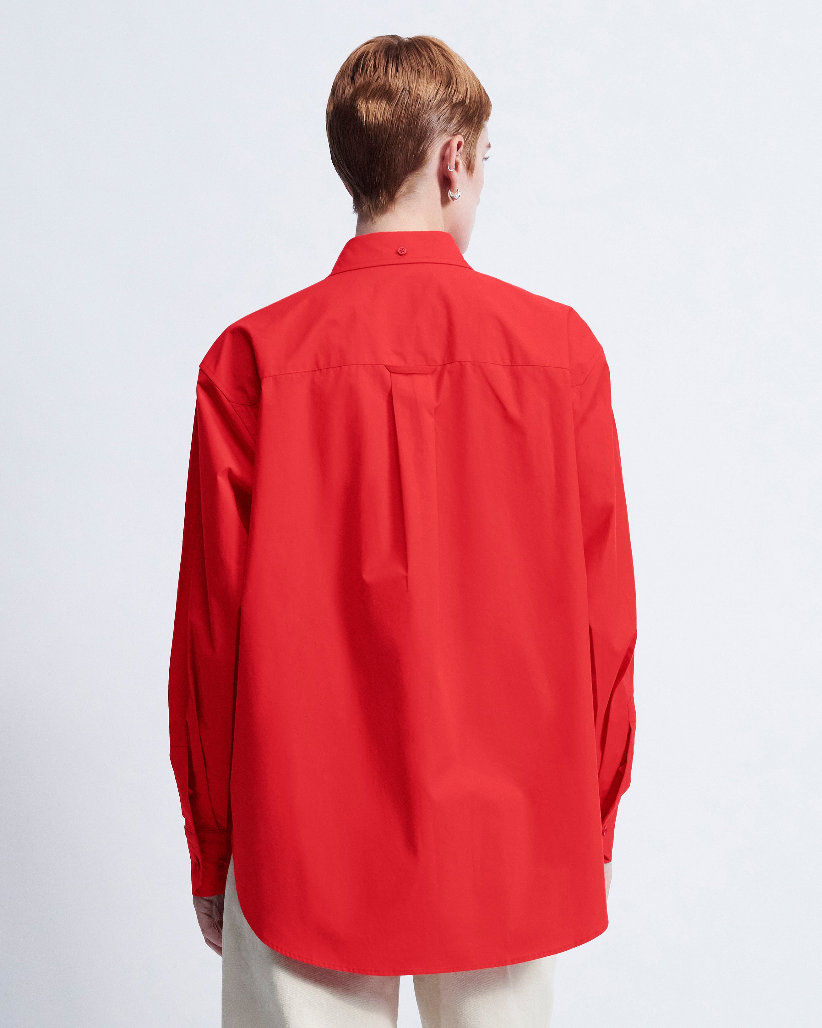 Ruba - Cotton Broadcloth in Cherry Red - view 5