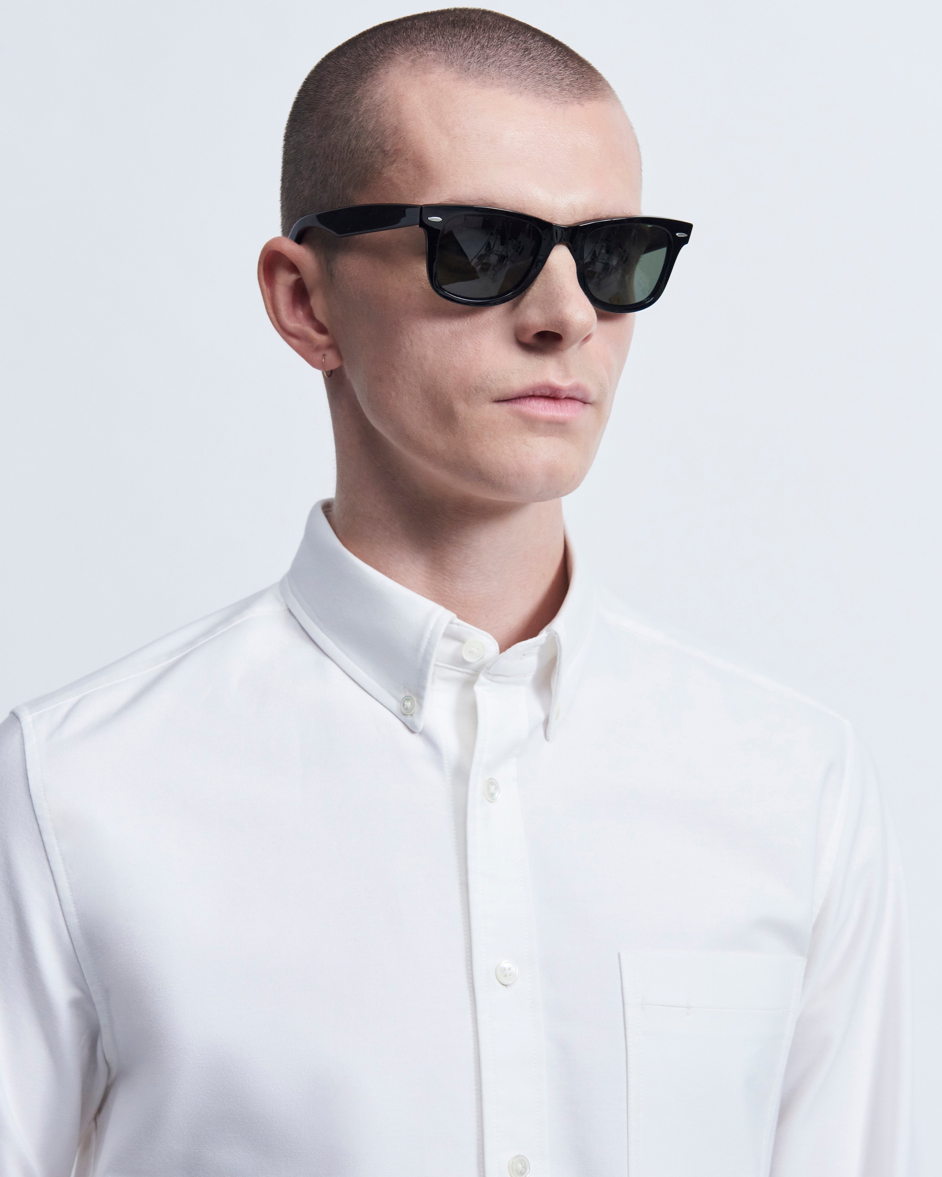 Spencer - High Twist Oxford in Optic White - view 5