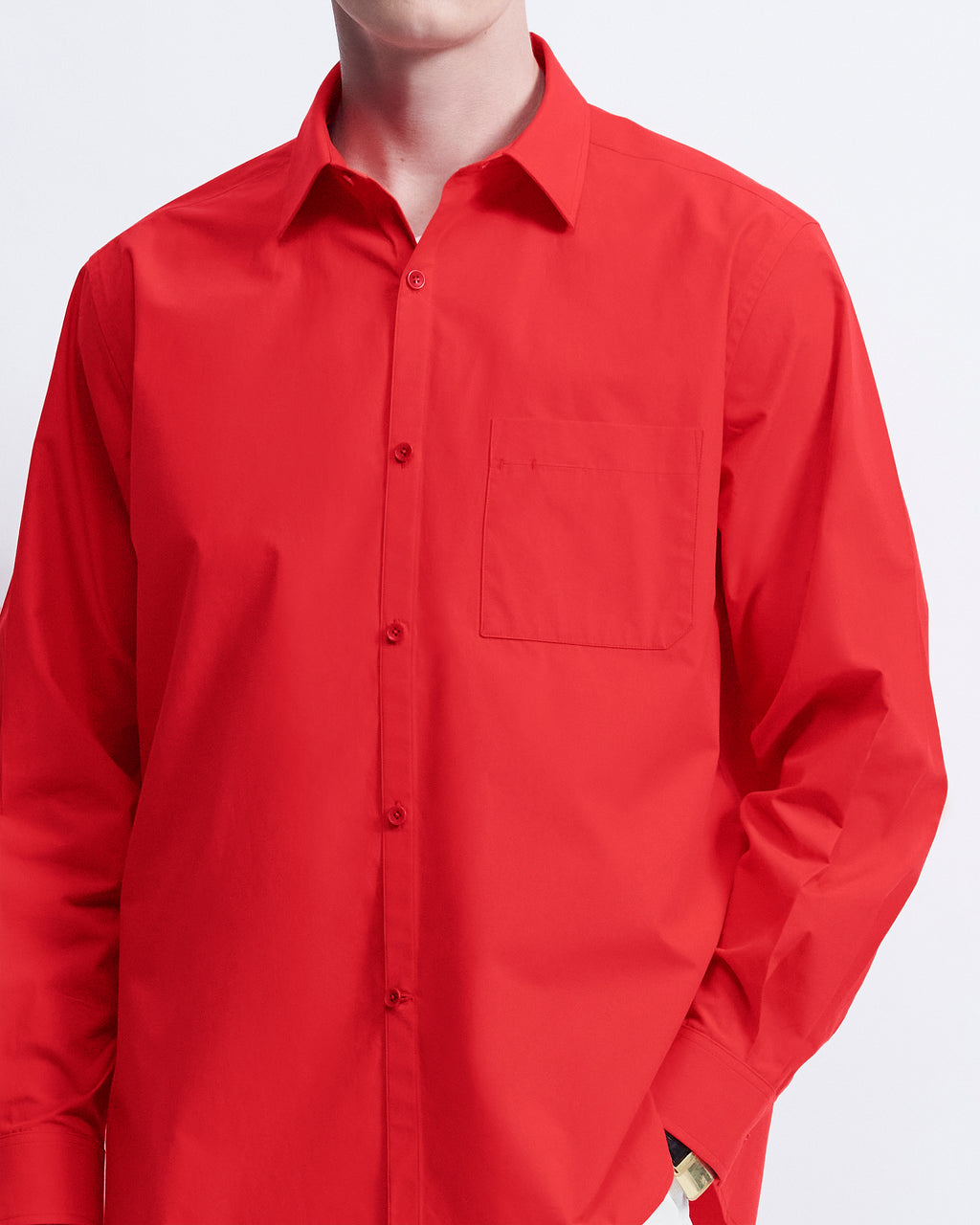 Walter - Cotton Broadcloth in Cherry Red - view 5