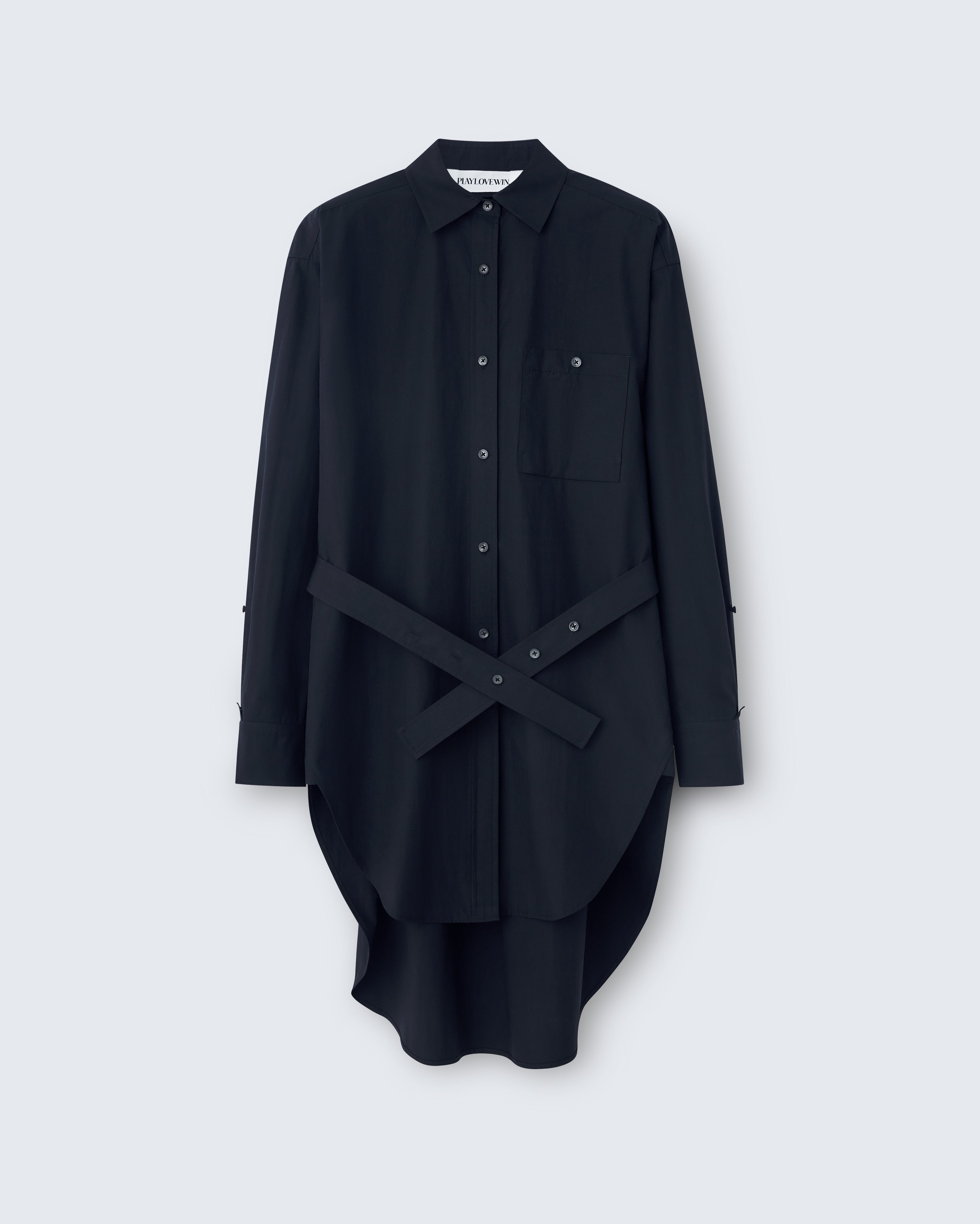 Alex - Cotton Broadcloth in Black - flat shot