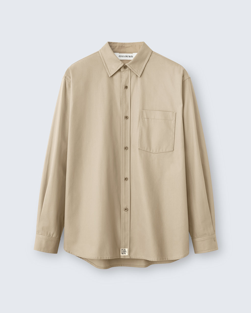Billie - High Twist Gabardine in Tan - flat shot